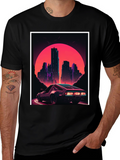 Retro Cityscape Car Graphic Tee