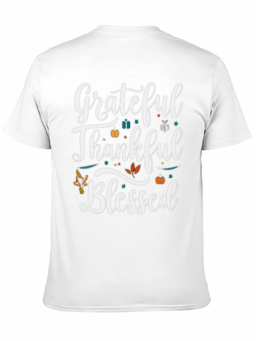 Grateful Thankful Blessed Thanksgiving T-Shirt