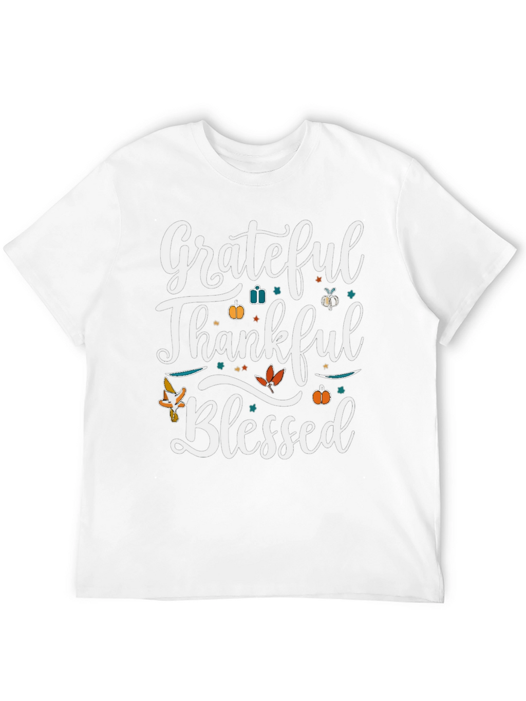 Grateful Thankful Blessed Thanksgiving T-Shirt