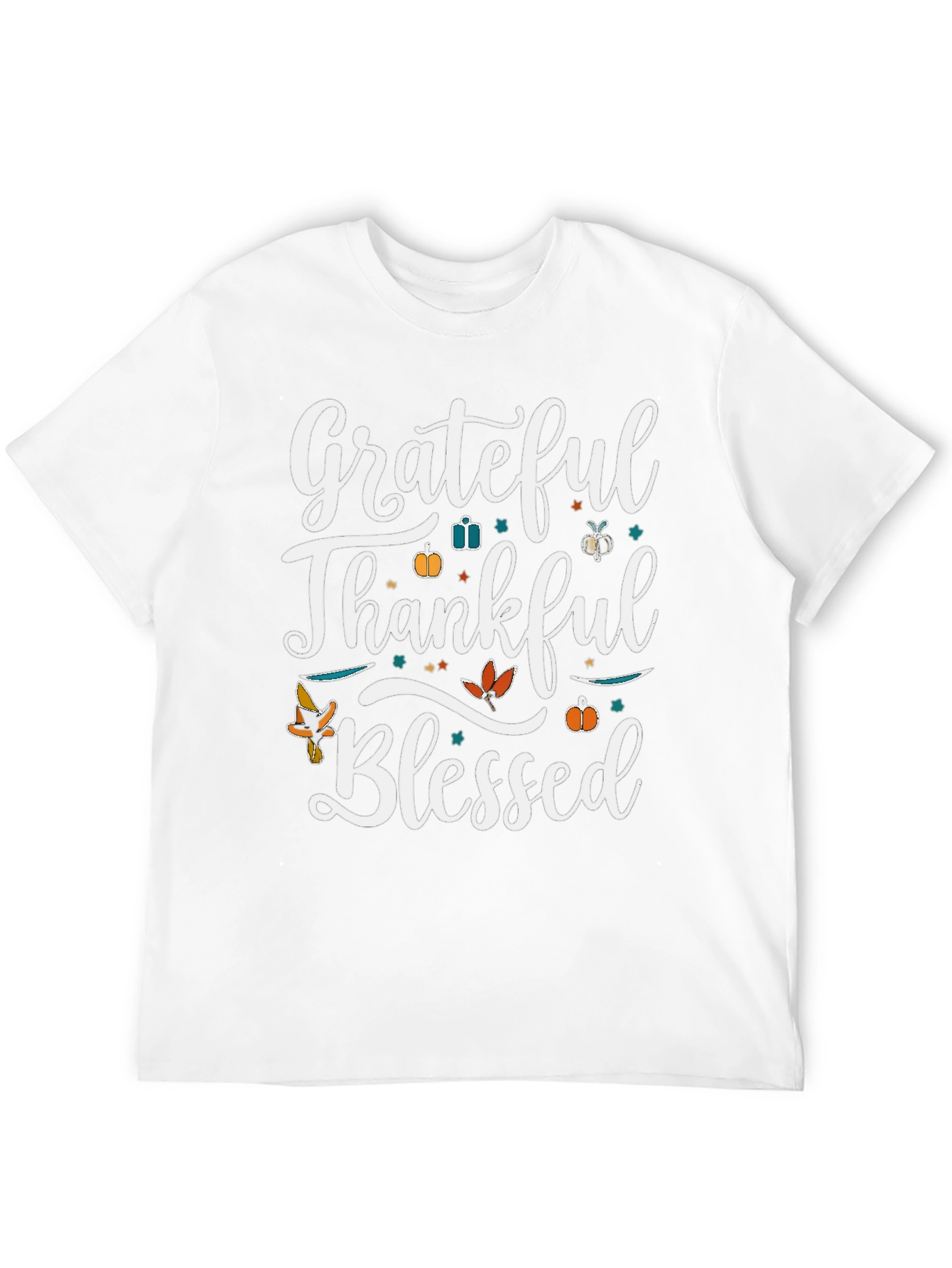 Grateful Thankful Blessed Thanksgiving T-Shirt
