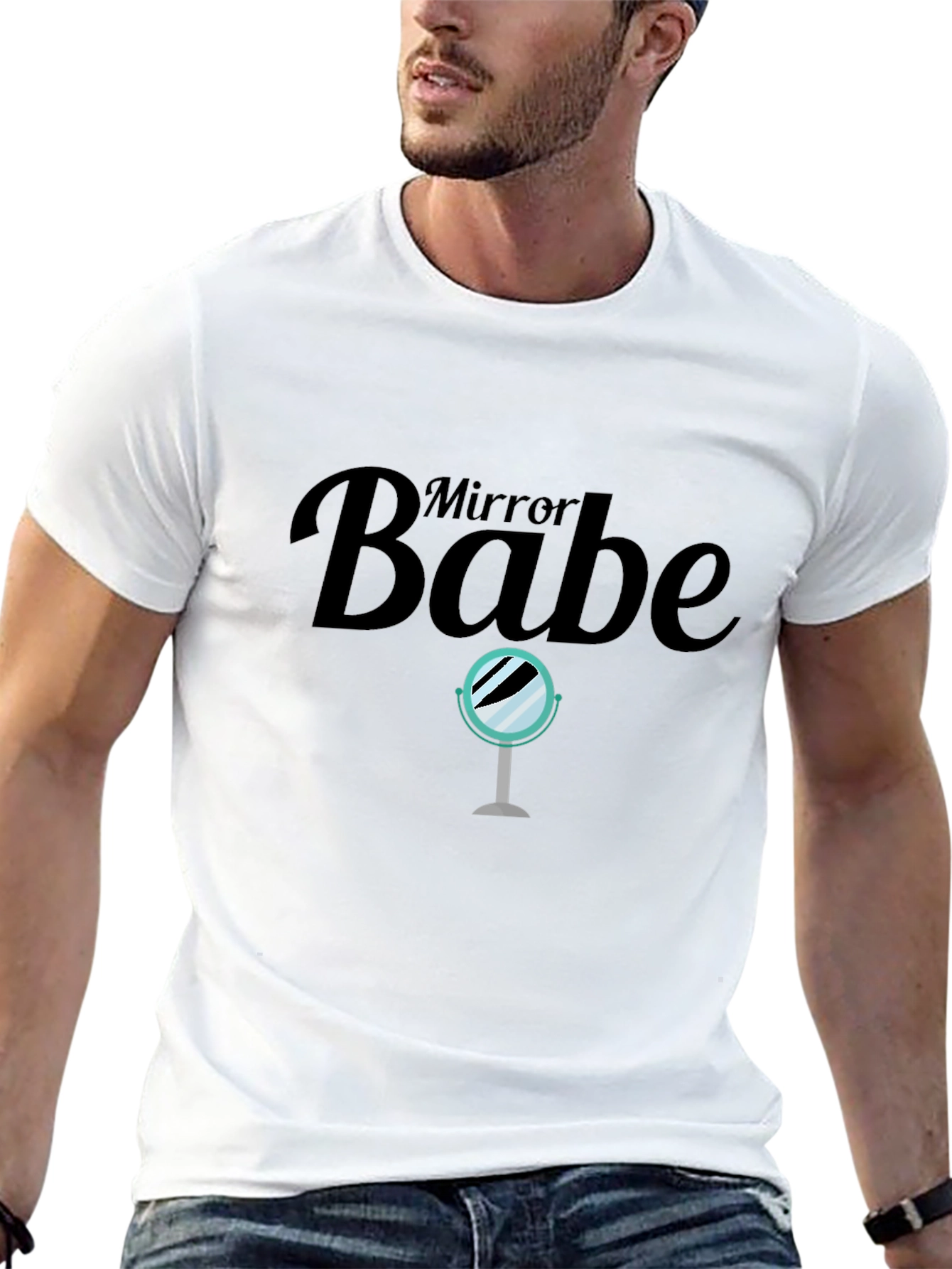 Mirror Babe Graphic Tee - Trendy Casual Wear