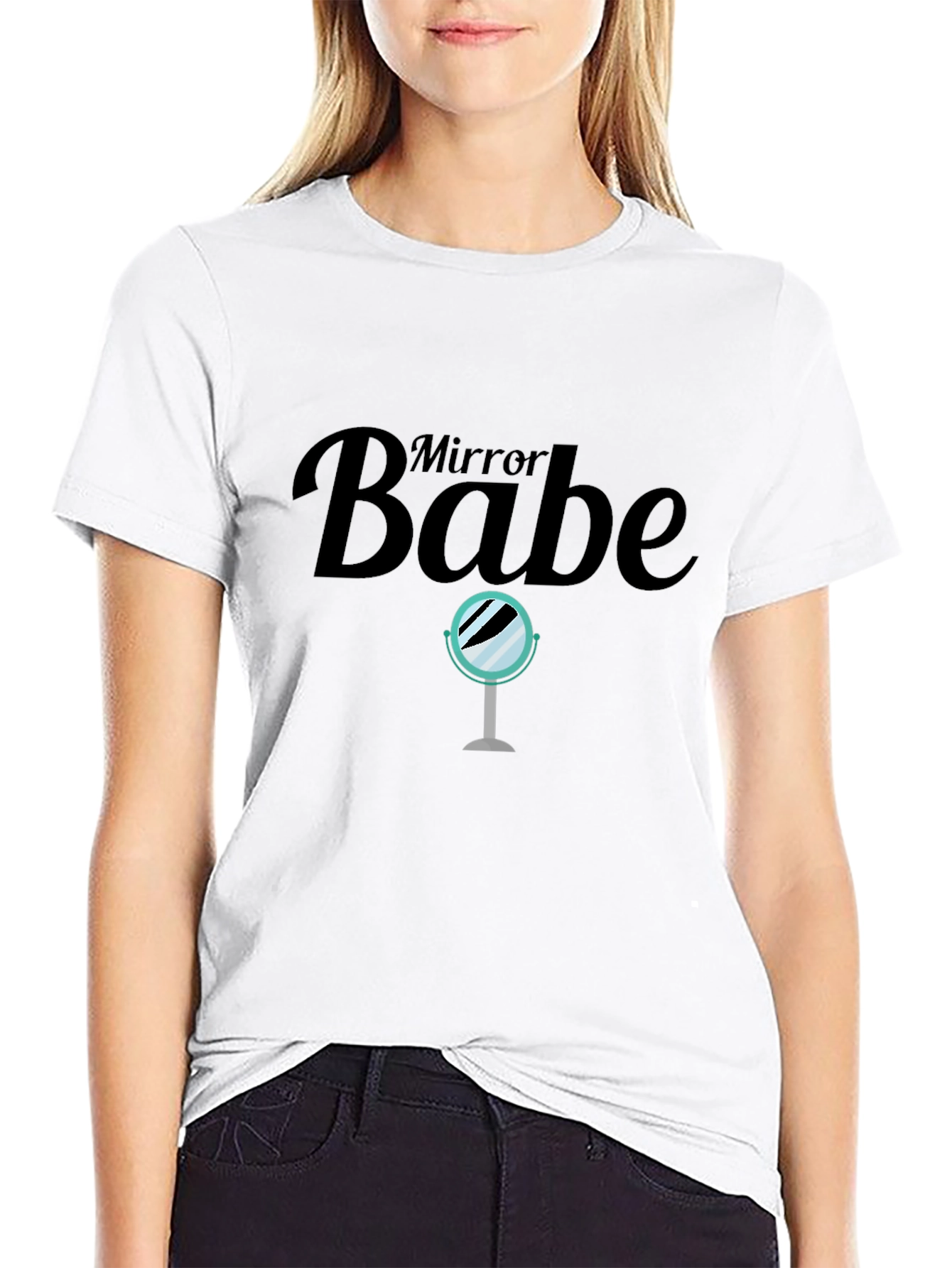 Mirror Babe Graphic Tee - Trendy Casual Wear