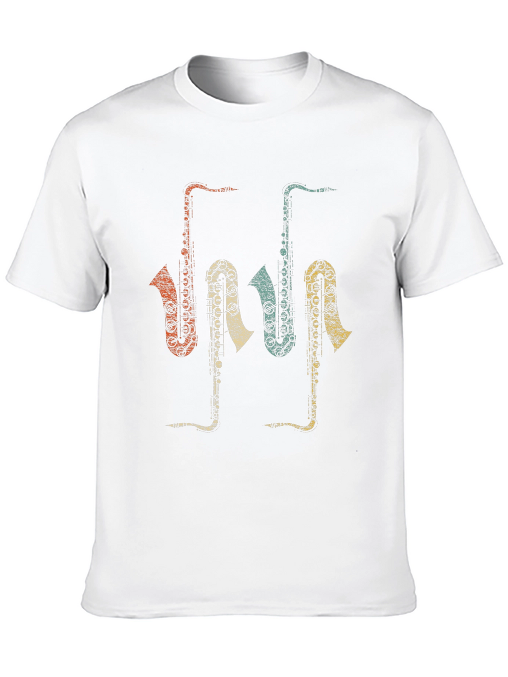 Retro Saxophone T-Shirt - Music Lover Tee