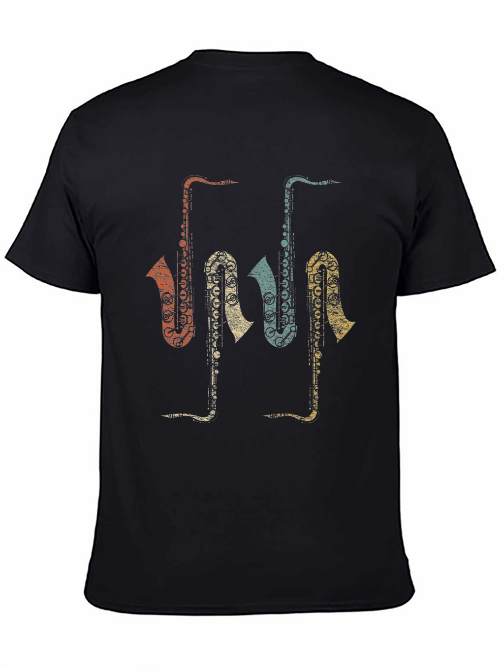 Retro Saxophone T-Shirt - Music Lover Tee