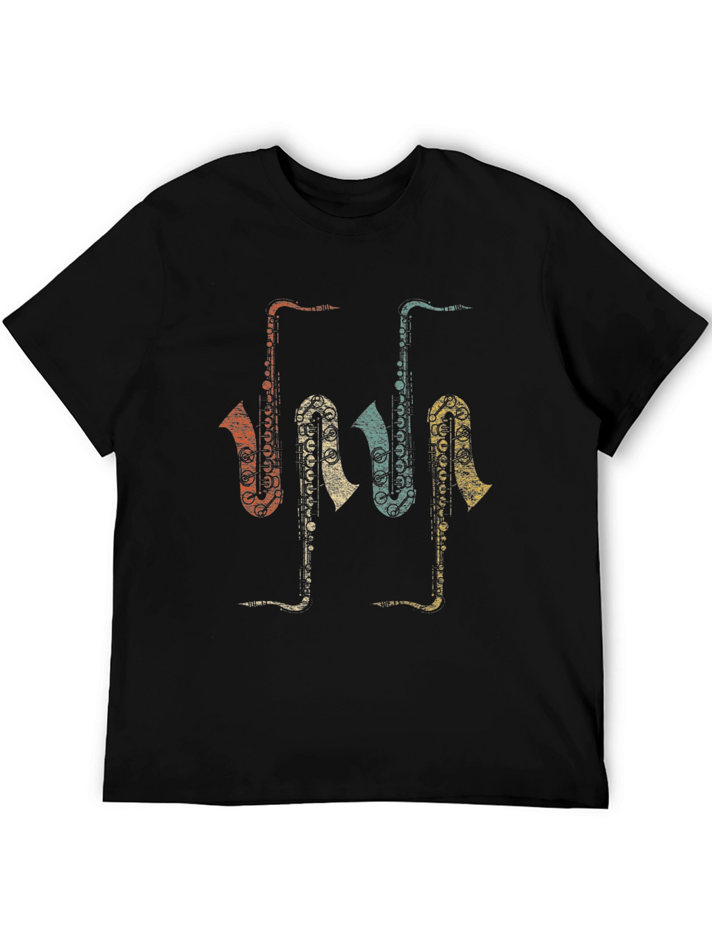 Retro Saxophone T-Shirt - Music Lover Tee