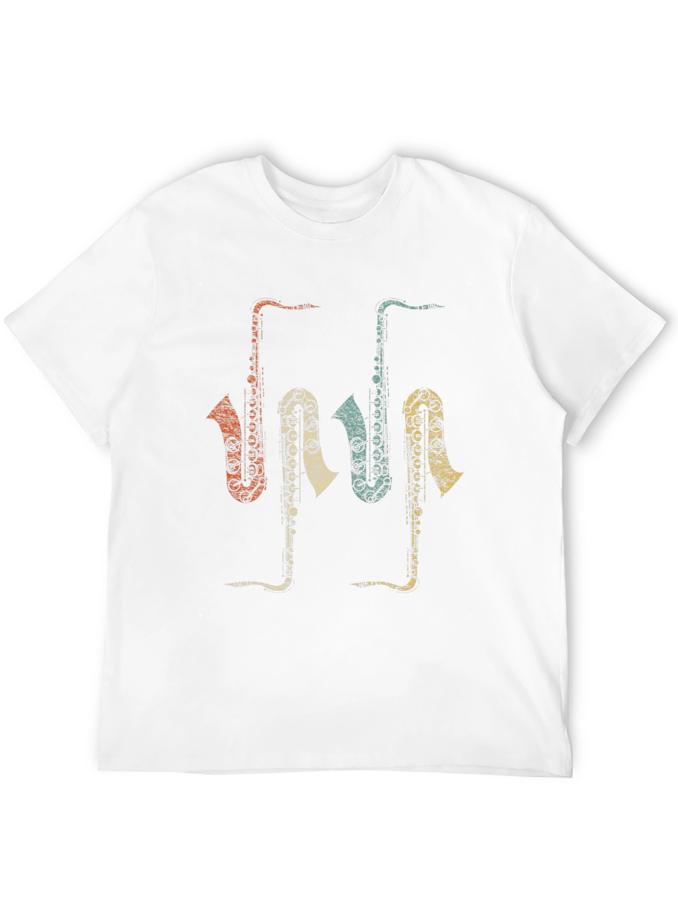 Retro Saxophone T-Shirt - Music Lover Tee