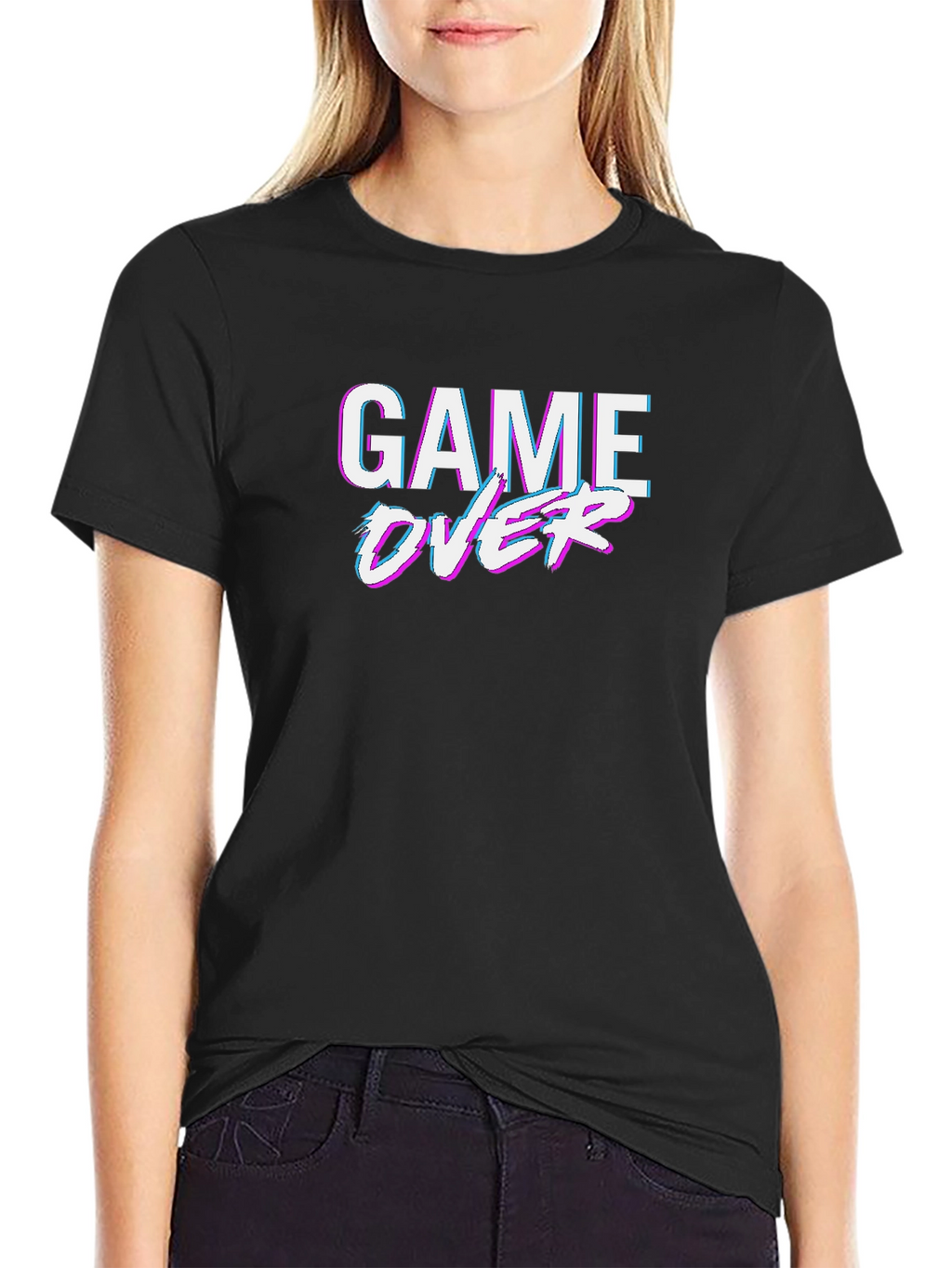 Game Over T-Shirt - Glitch Style Tee