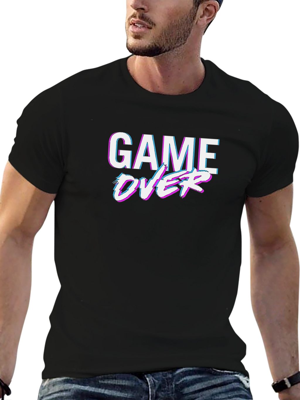 Game Over T-Shirt - Glitch Style Tee