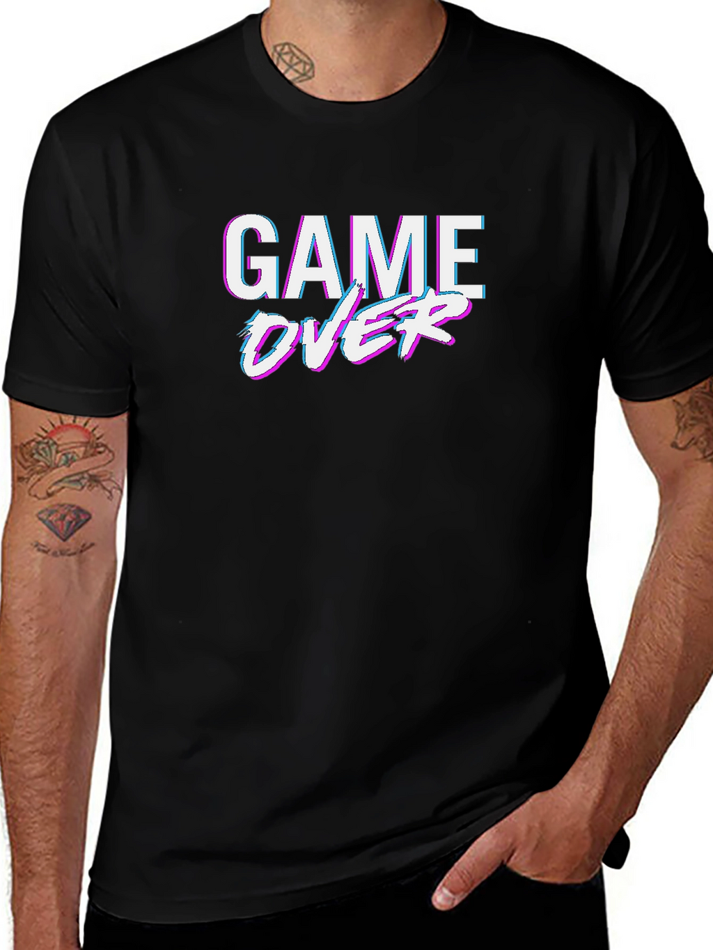 Game Over T-Shirt - Glitch Style Tee