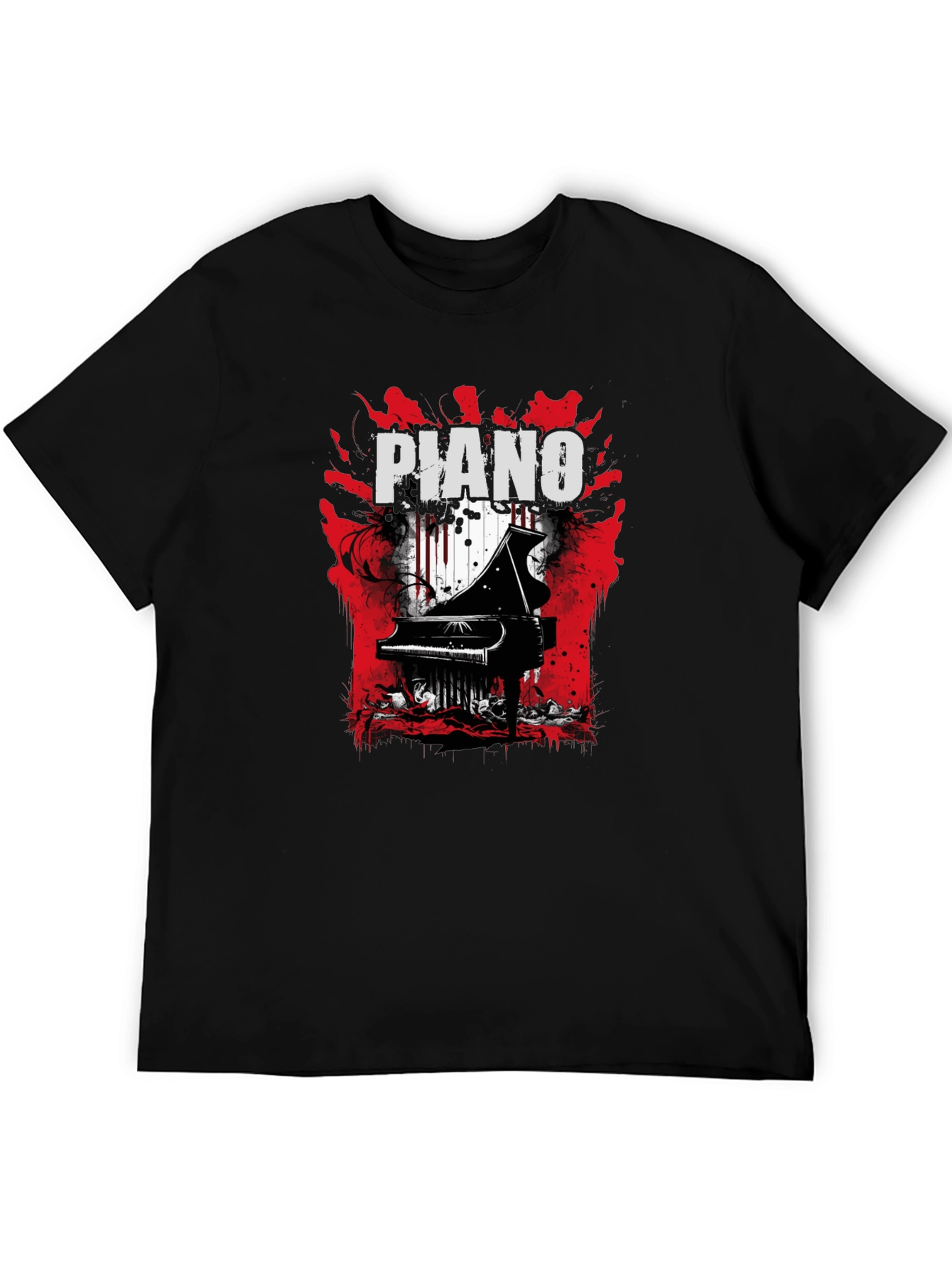 Piano Graphic Tee - Unique Music Lovers T-Shirt