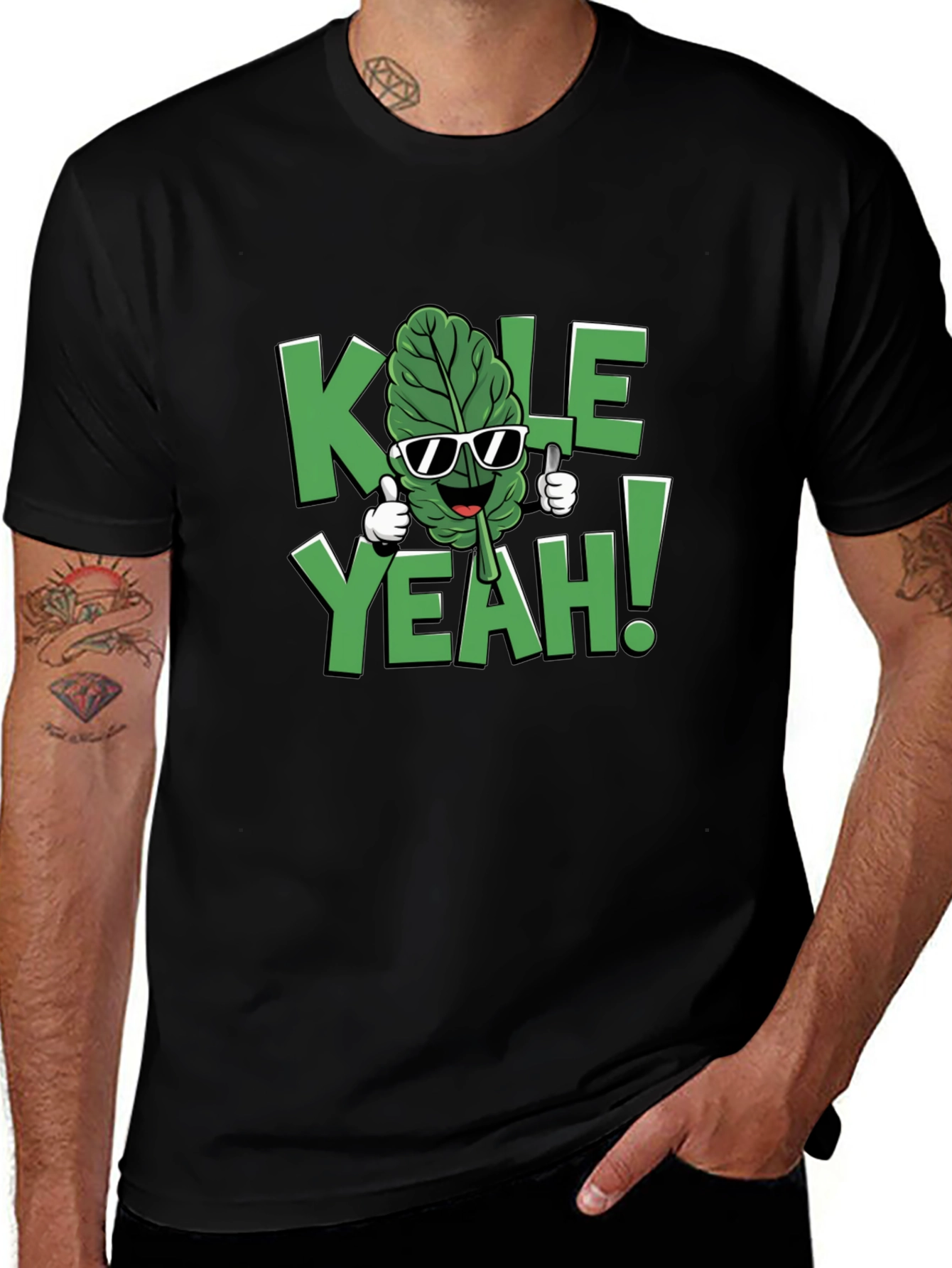 KALE YEAH! Graphic T-Shirt - Funny Vegan Tee