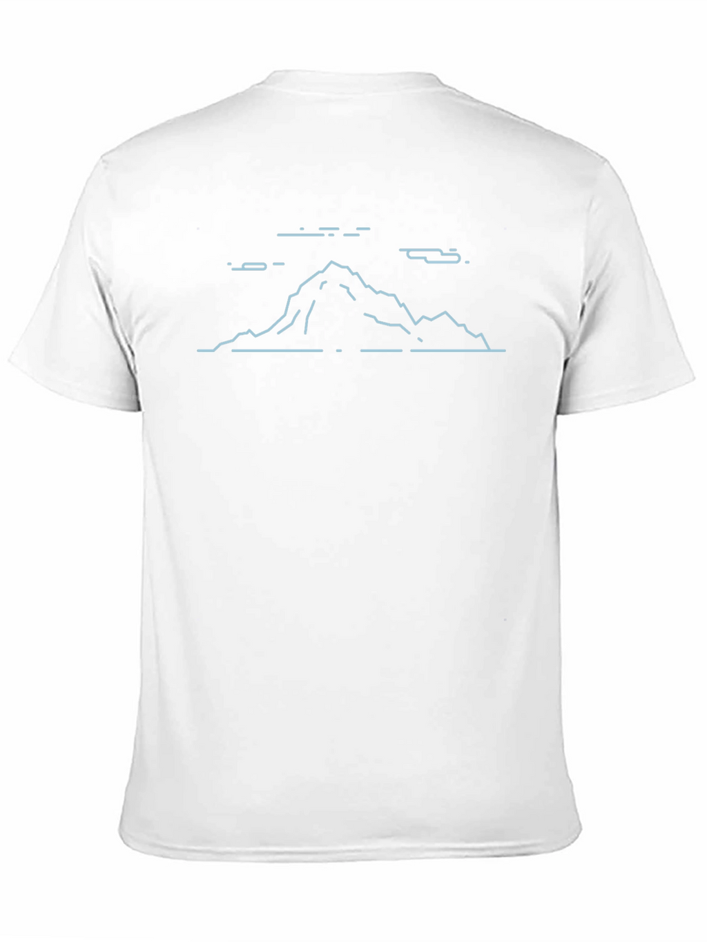 Minimalist Mountain Outline Black T-Shirt