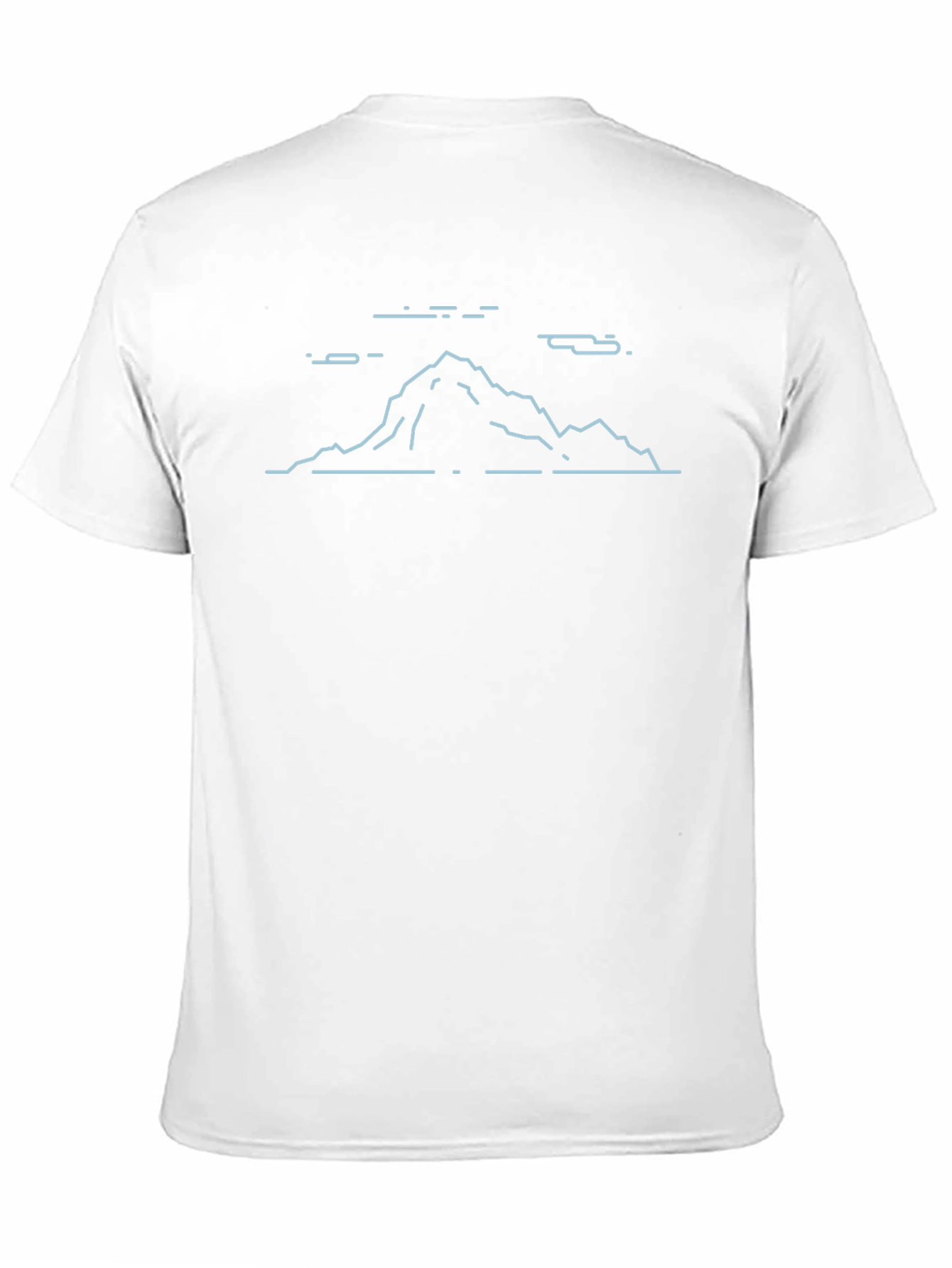 Minimalist Mountain Outline Black T-Shirt