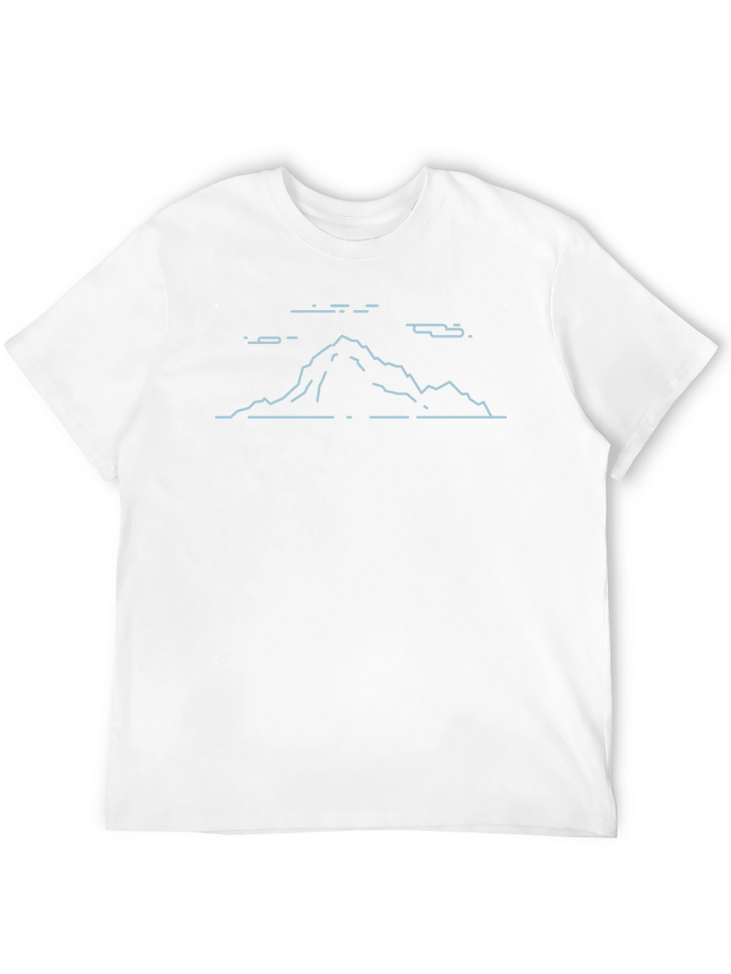 Minimalist Mountain Outline Black T-Shirt