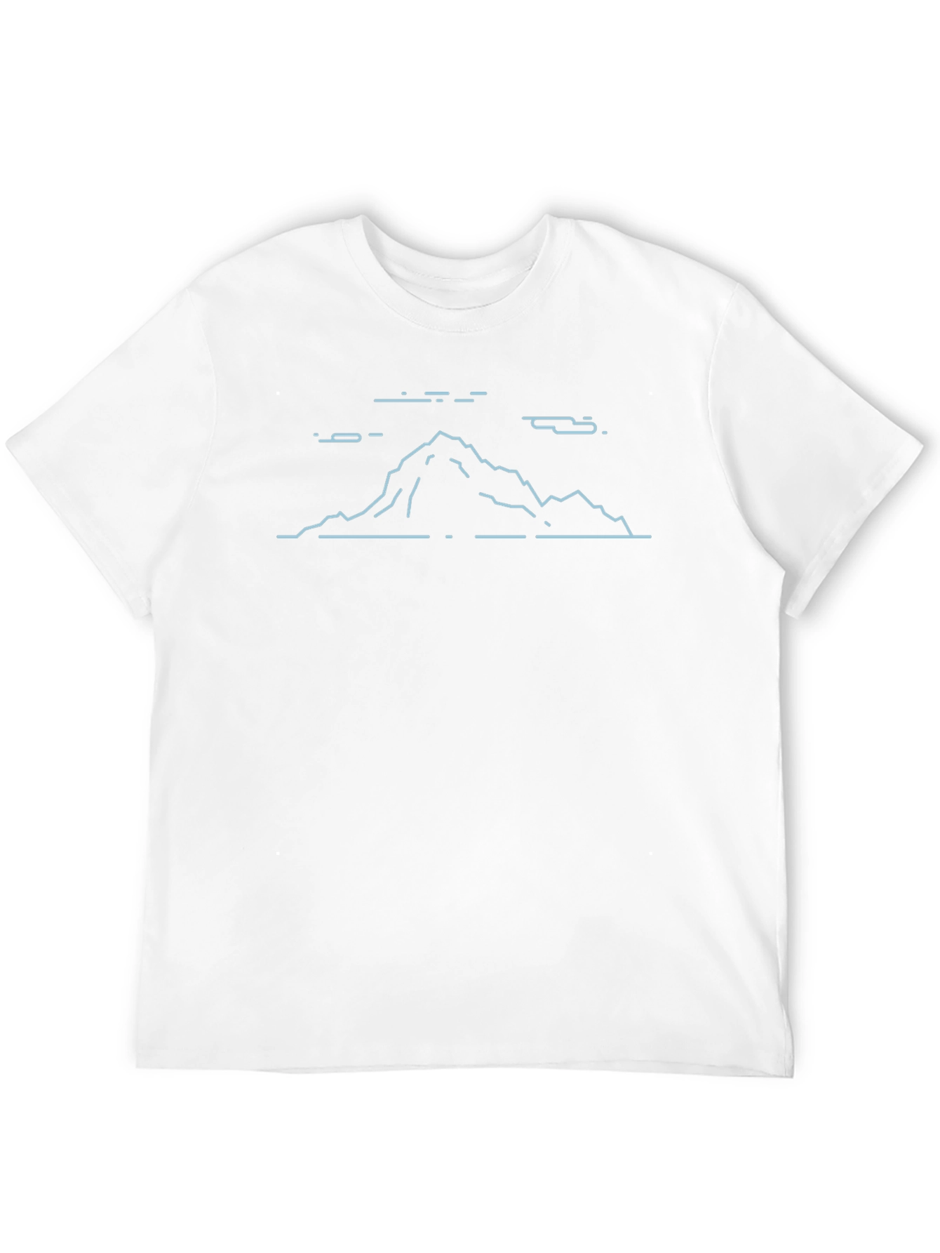 Minimalist Mountain Outline Black T-Shirt