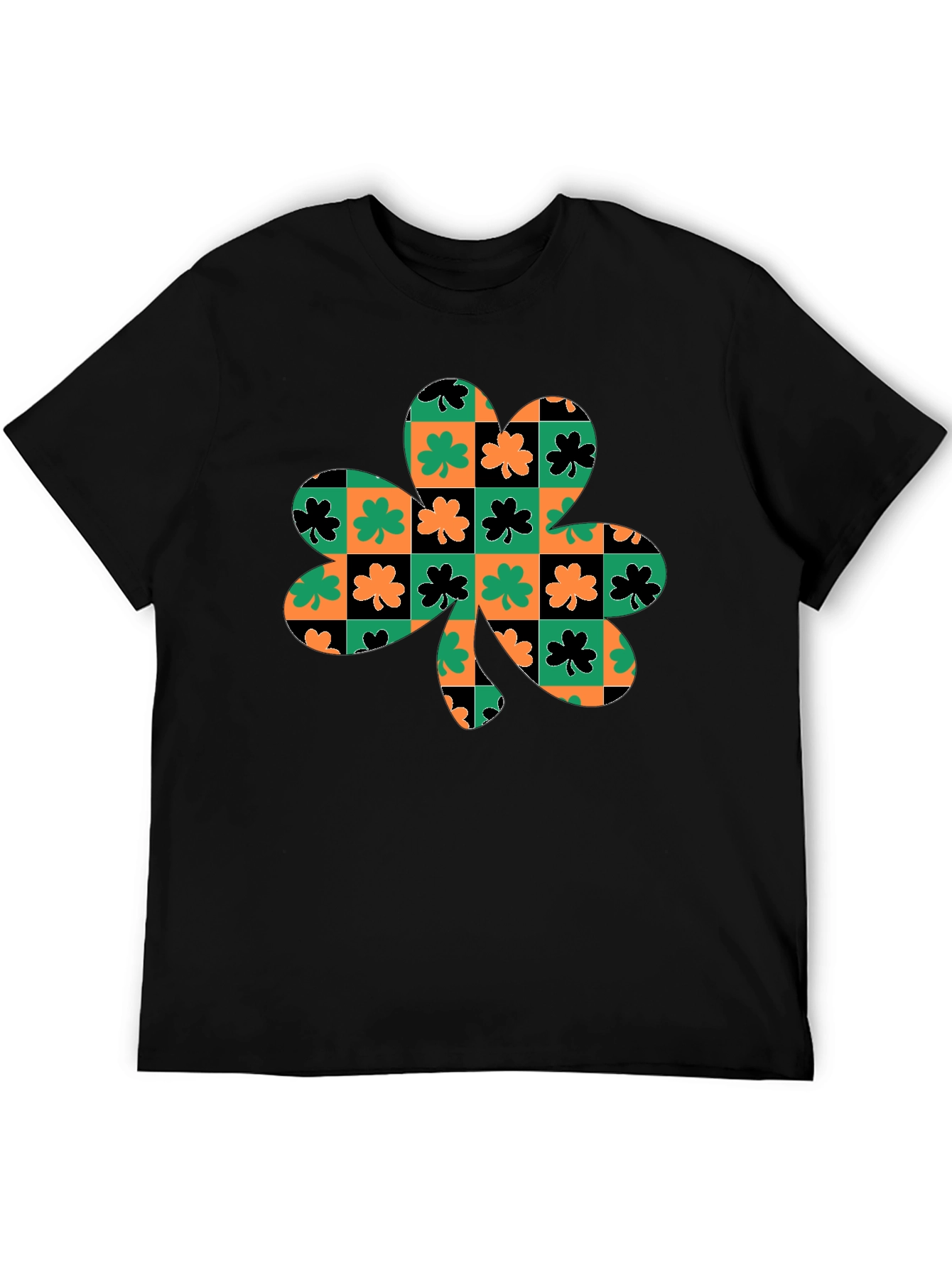Lucky Clover Checkered Graphic Tee