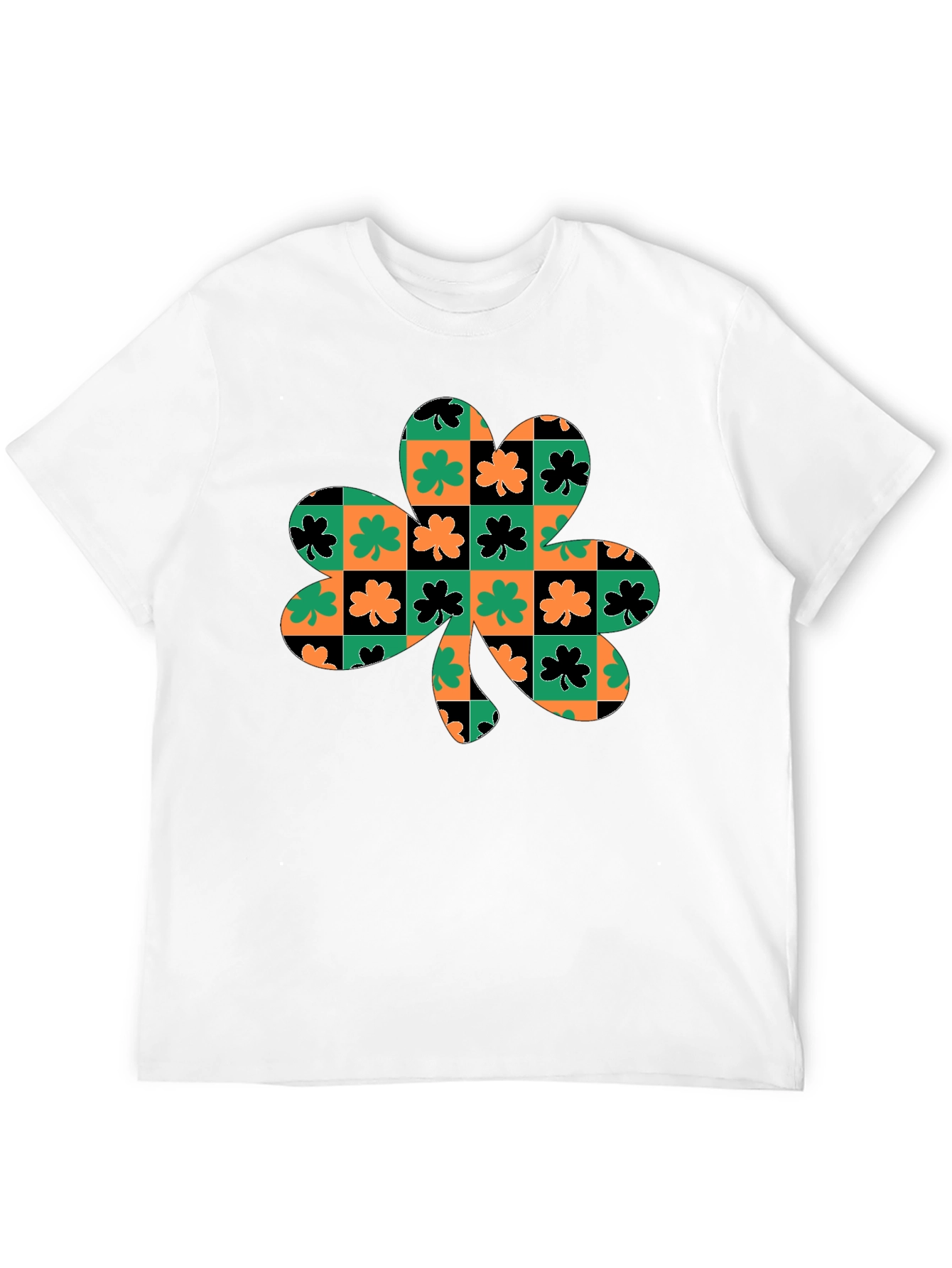 Lucky Clover Checkered Graphic Tee