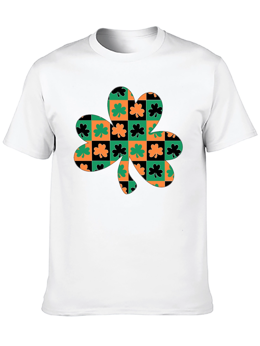 Lucky Clover Checkered Graphic Tee