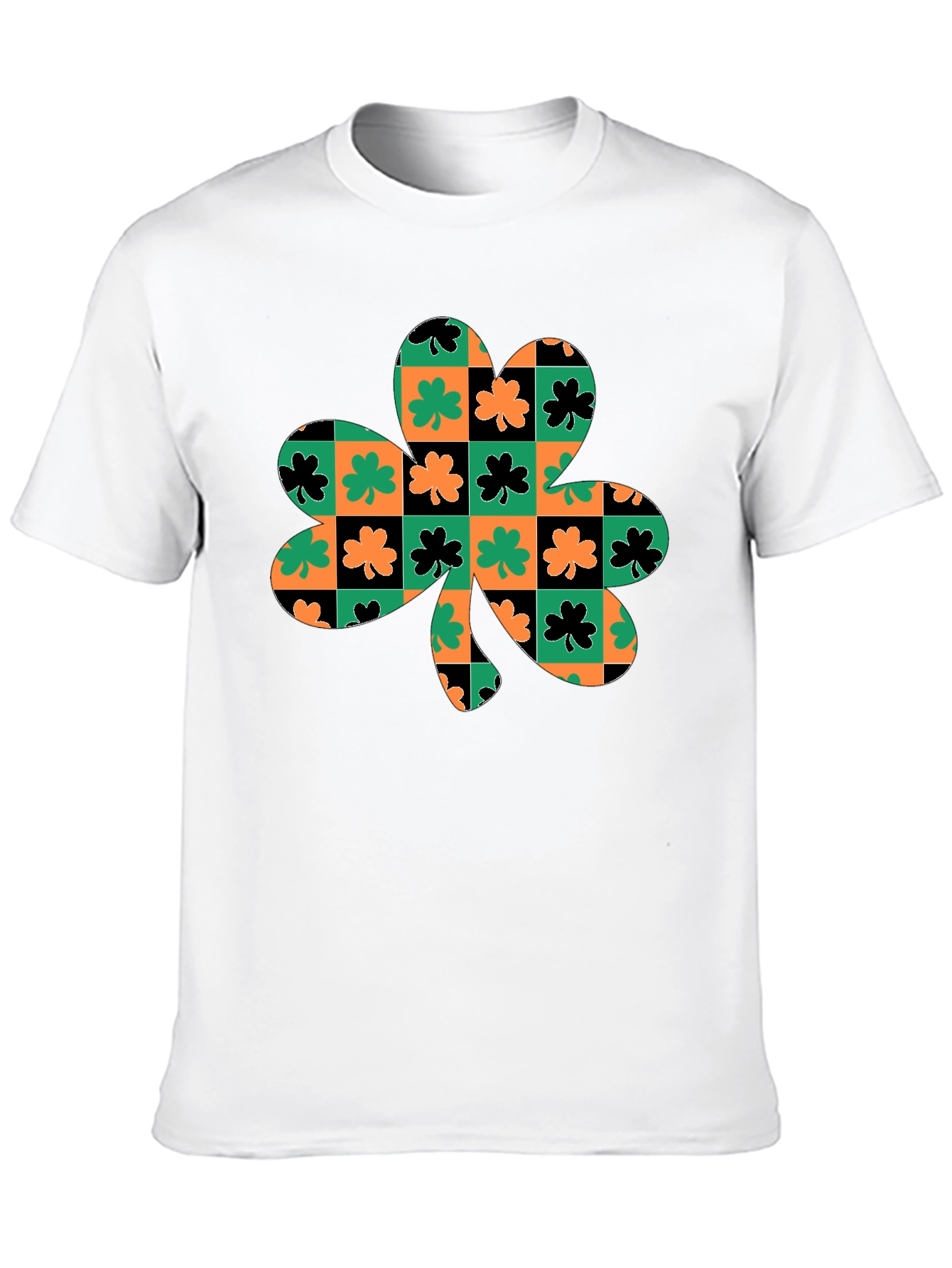 Lucky Clover Checkered Graphic Tee