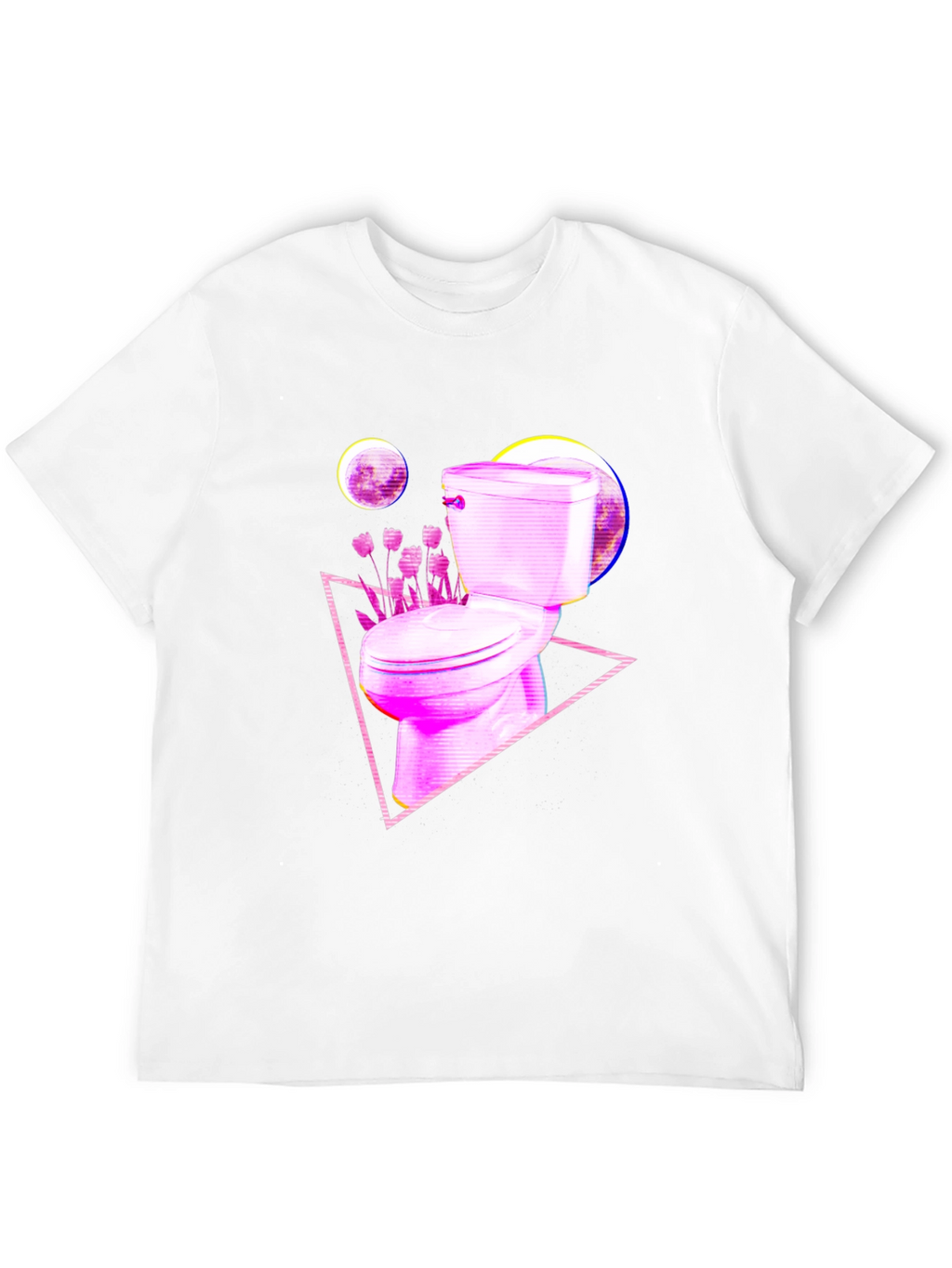 Retro Toilet Graphic Tee - Black