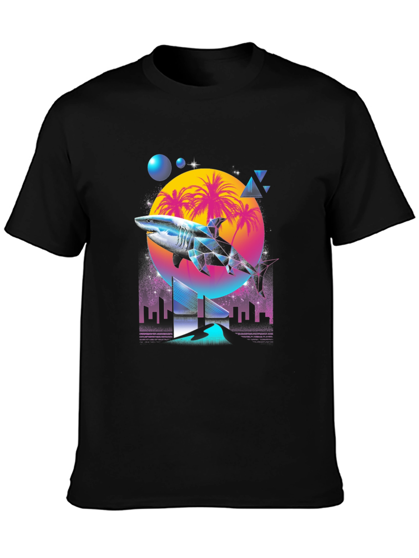 Retro Shark T-Shirt - Miami Vice Style