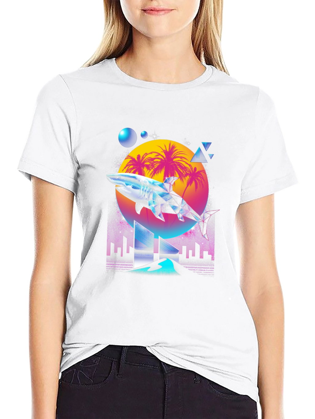 Retro Shark T-Shirt - Miami Vice Style