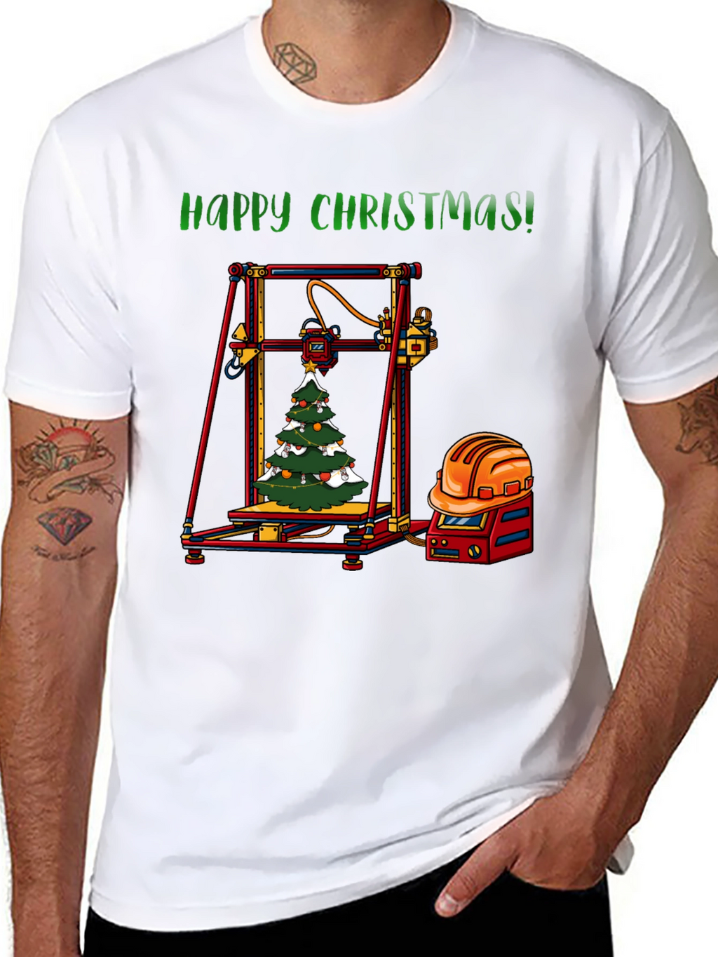 Engineer Christmas 3D Printer T-Shirt