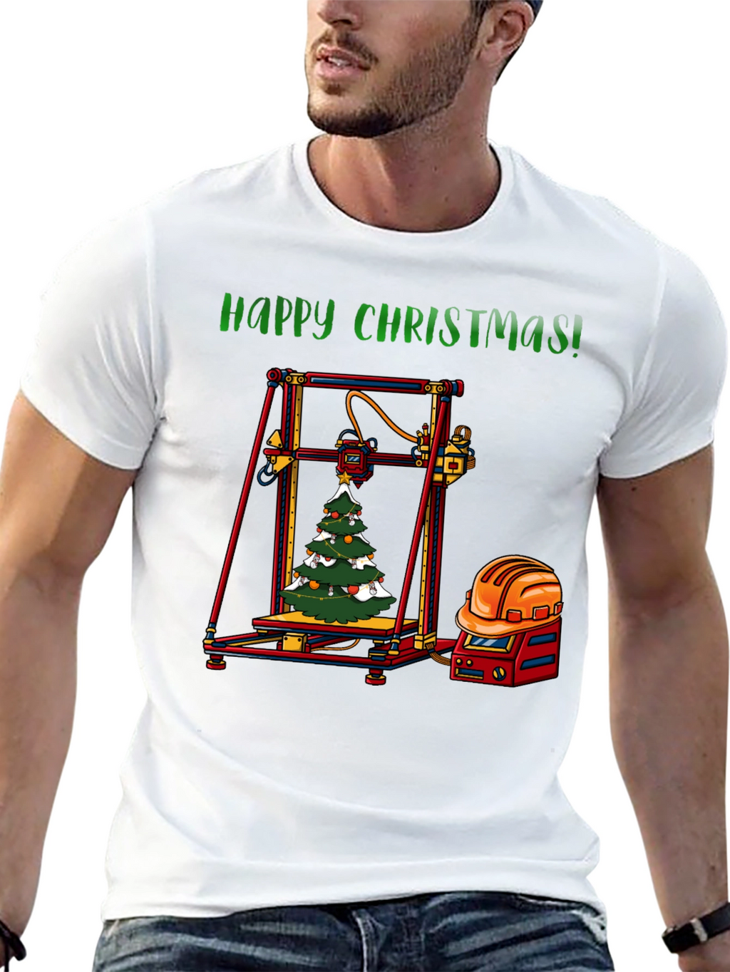 Engineer Christmas 3D Printer T-Shirt