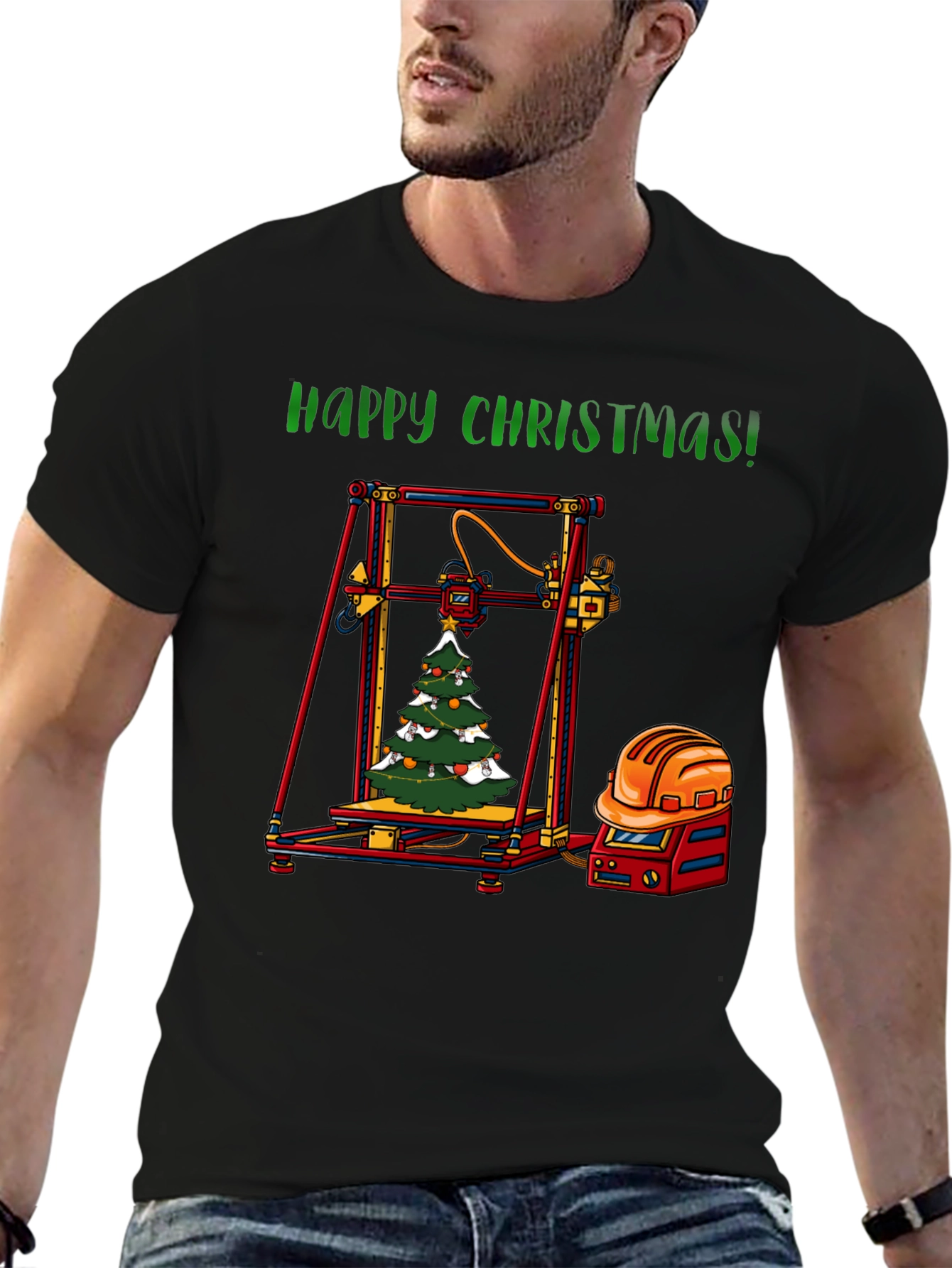 Engineer Christmas 3D Printer T-Shirt