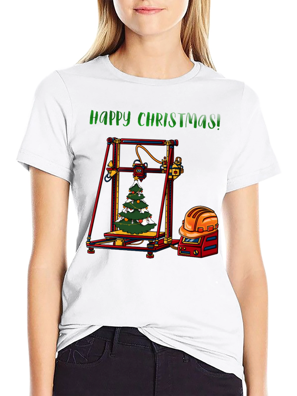 Engineer Christmas 3D Printer T-Shirt