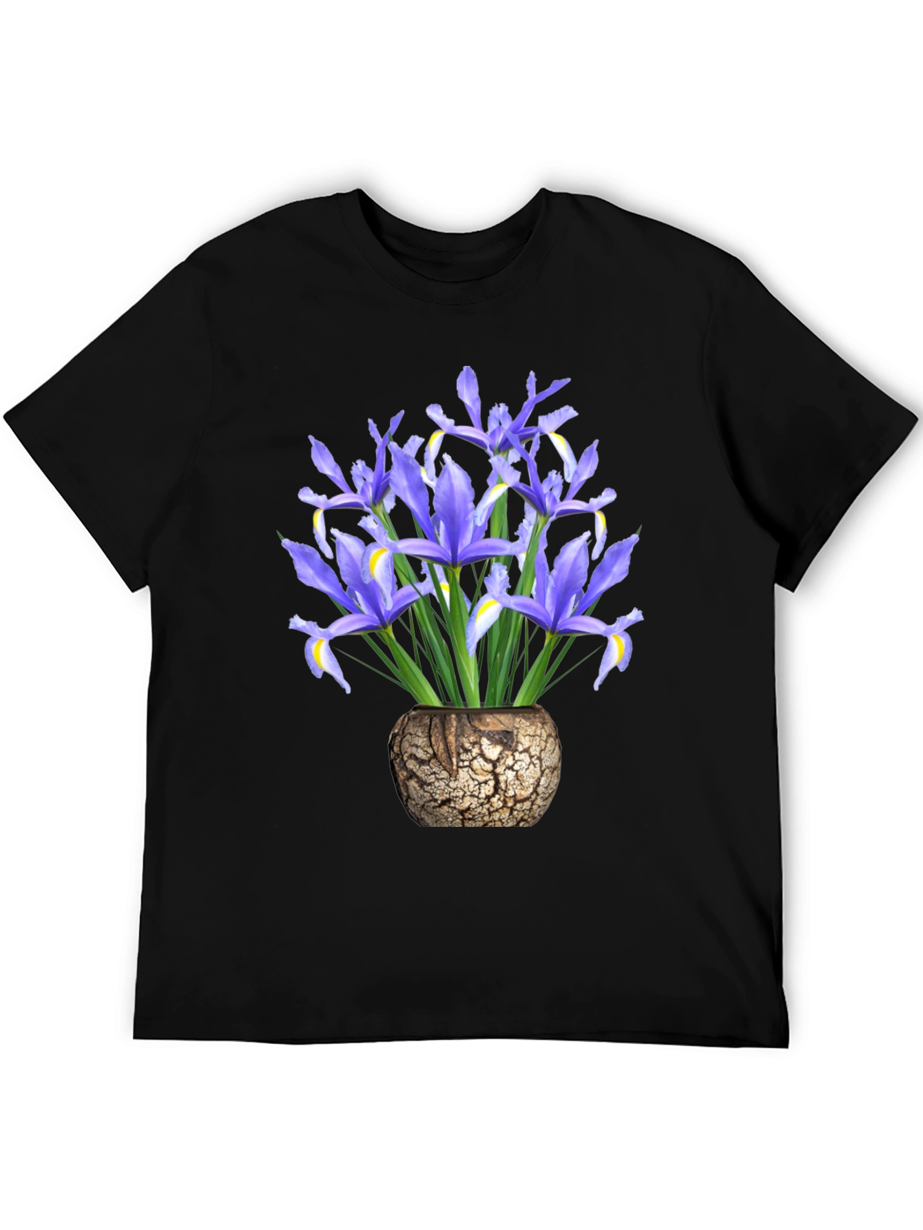 Floral Iris Vase Graphic T-Shirt