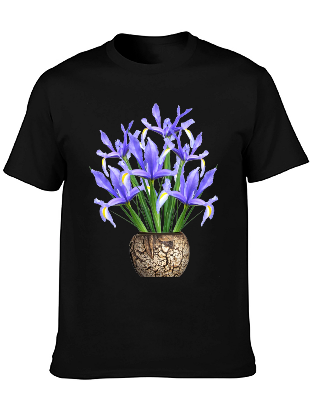 Floral Iris Vase Graphic T-Shirt