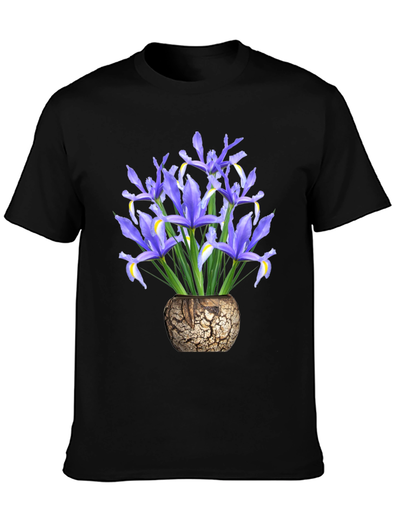 Floral Iris Vase Graphic T-Shirt