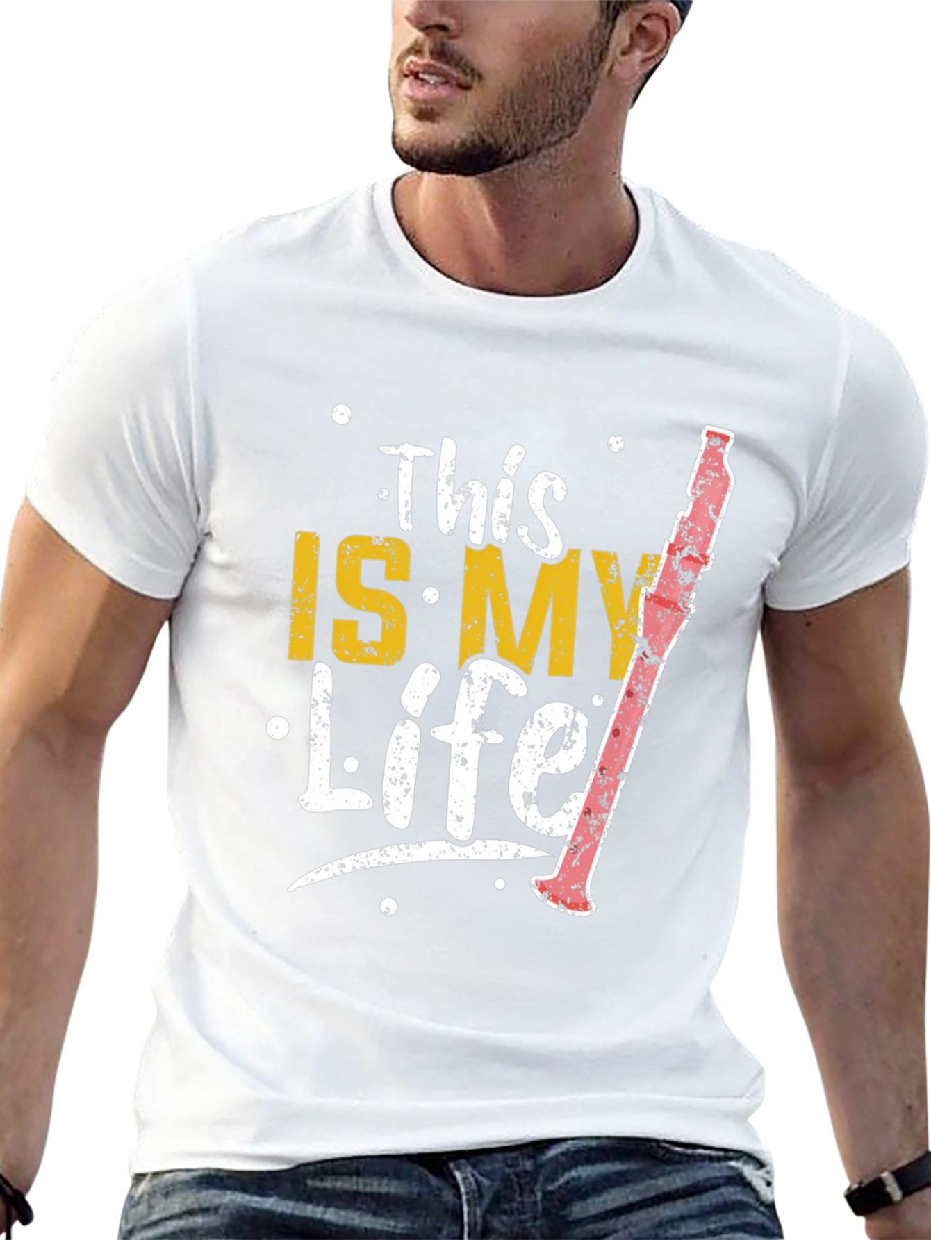 This Is My Life Clarinet Player Black T-Shirt