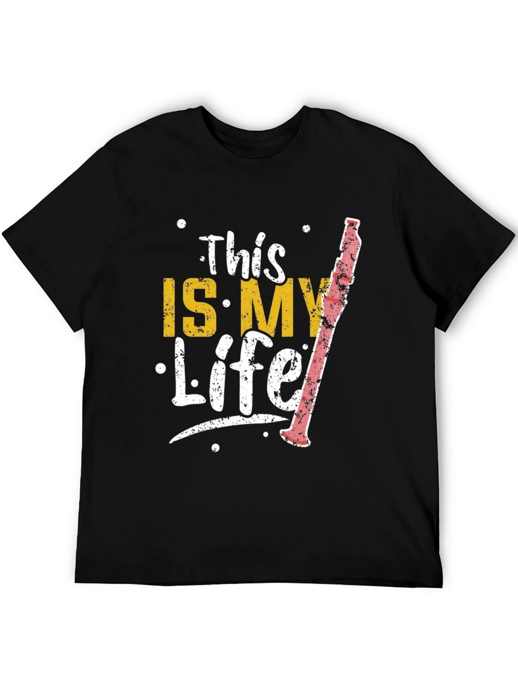 This Is My Life Clarinet Player Black T-Shirt