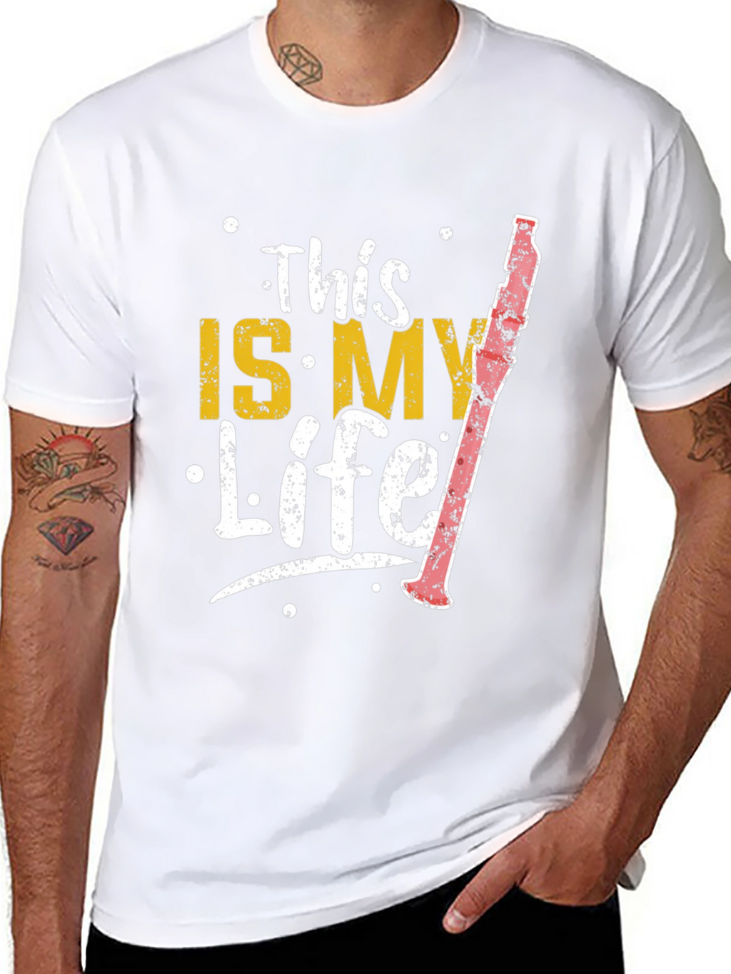This Is My Life Clarinet Player Black T-Shirt