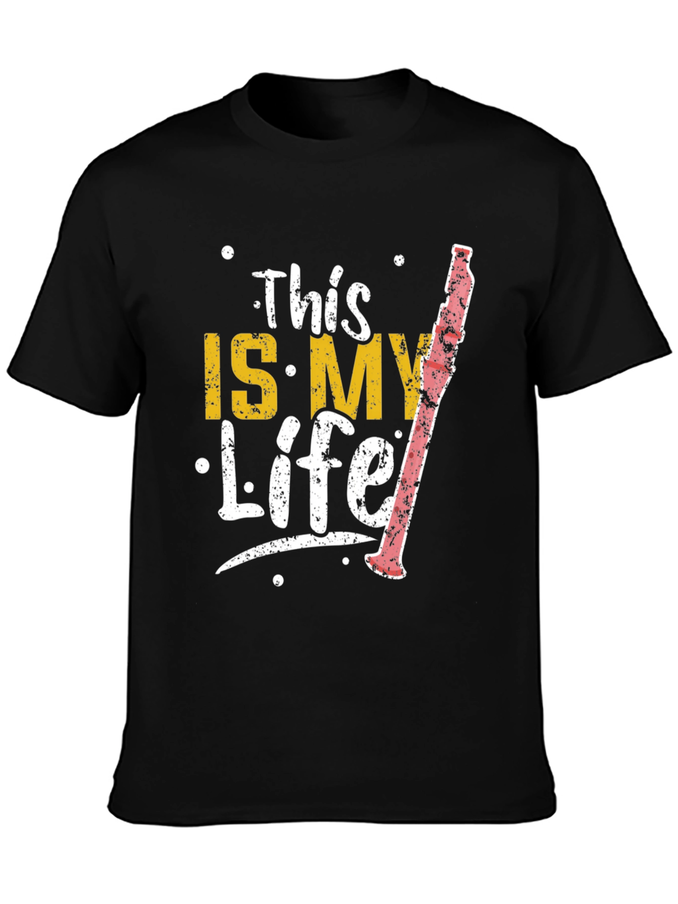 This Is My Life Clarinet Player Black T-Shirt