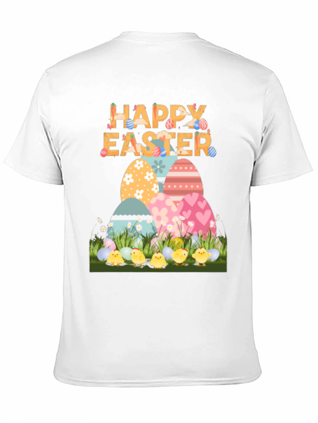 Happy Easter T-Shirt with Eggs and Chicks
