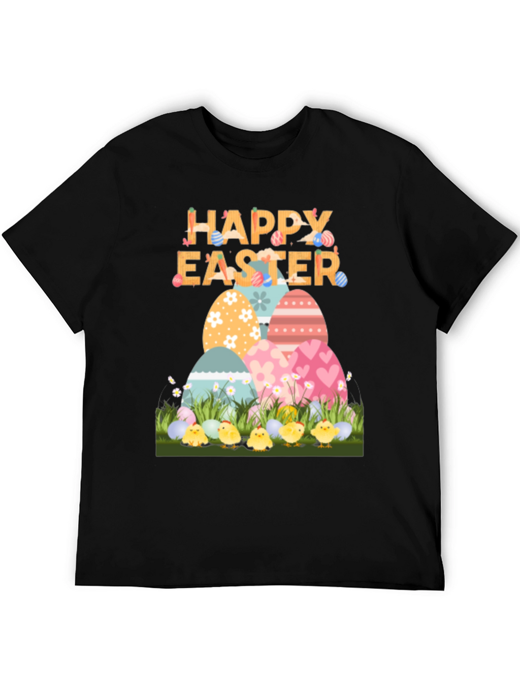 Happy Easter T-Shirt with Eggs and Chicks