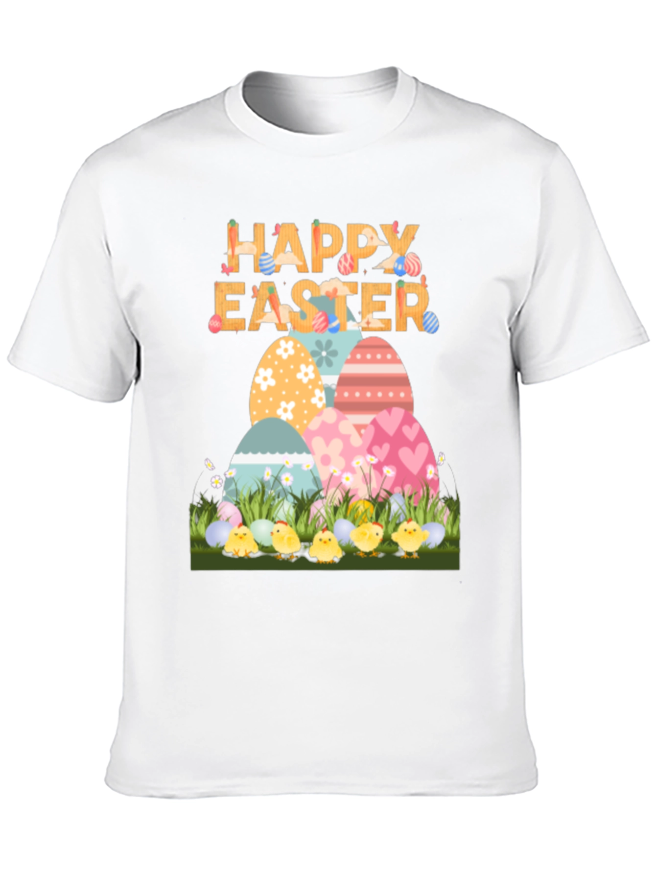 Happy Easter T-Shirt with Eggs and Chicks