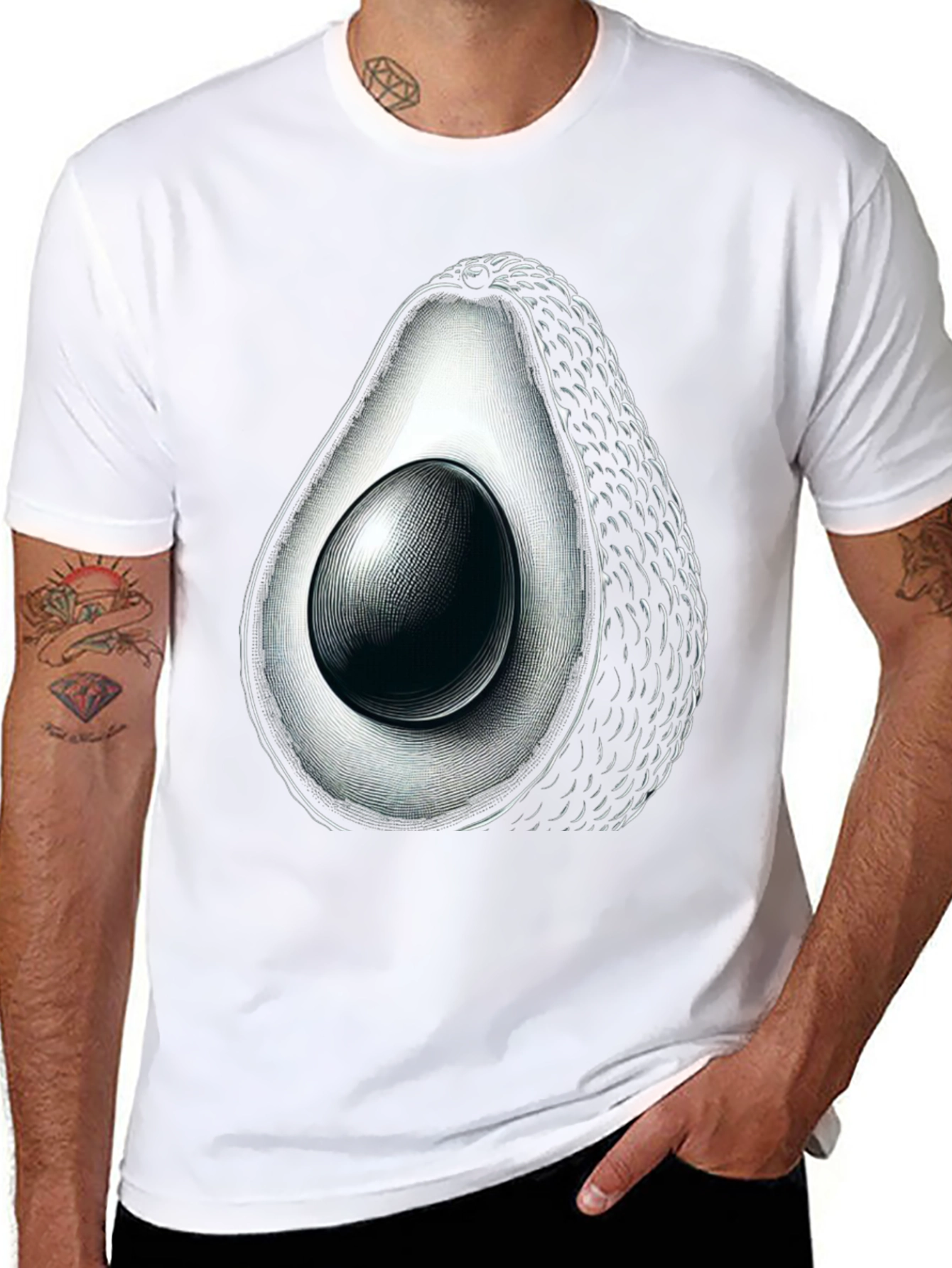Avocado Graphic Tee - Trendy Foodie Shirt