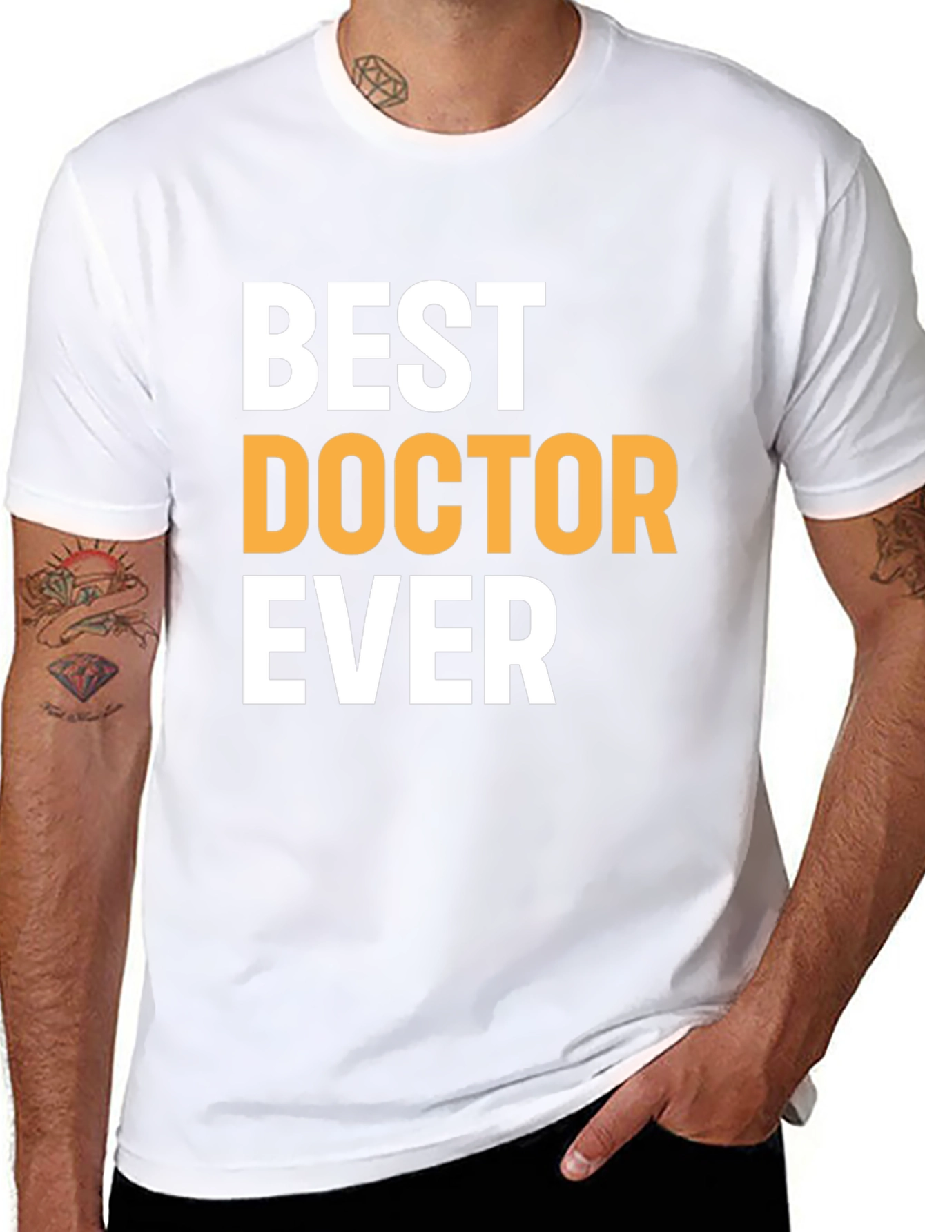 Best Doctor Ever Black Graphic Tee