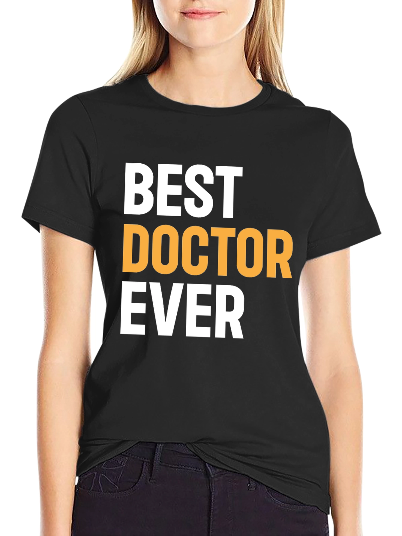 Best Doctor Ever Black Graphic Tee