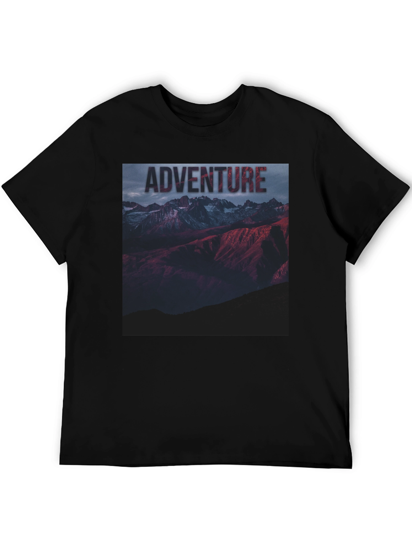 Adventure Mountain Graphic Tee - Black Unisex T-Shirt