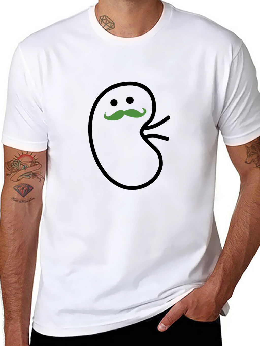 Whimsical Bean Character Graphic Tee