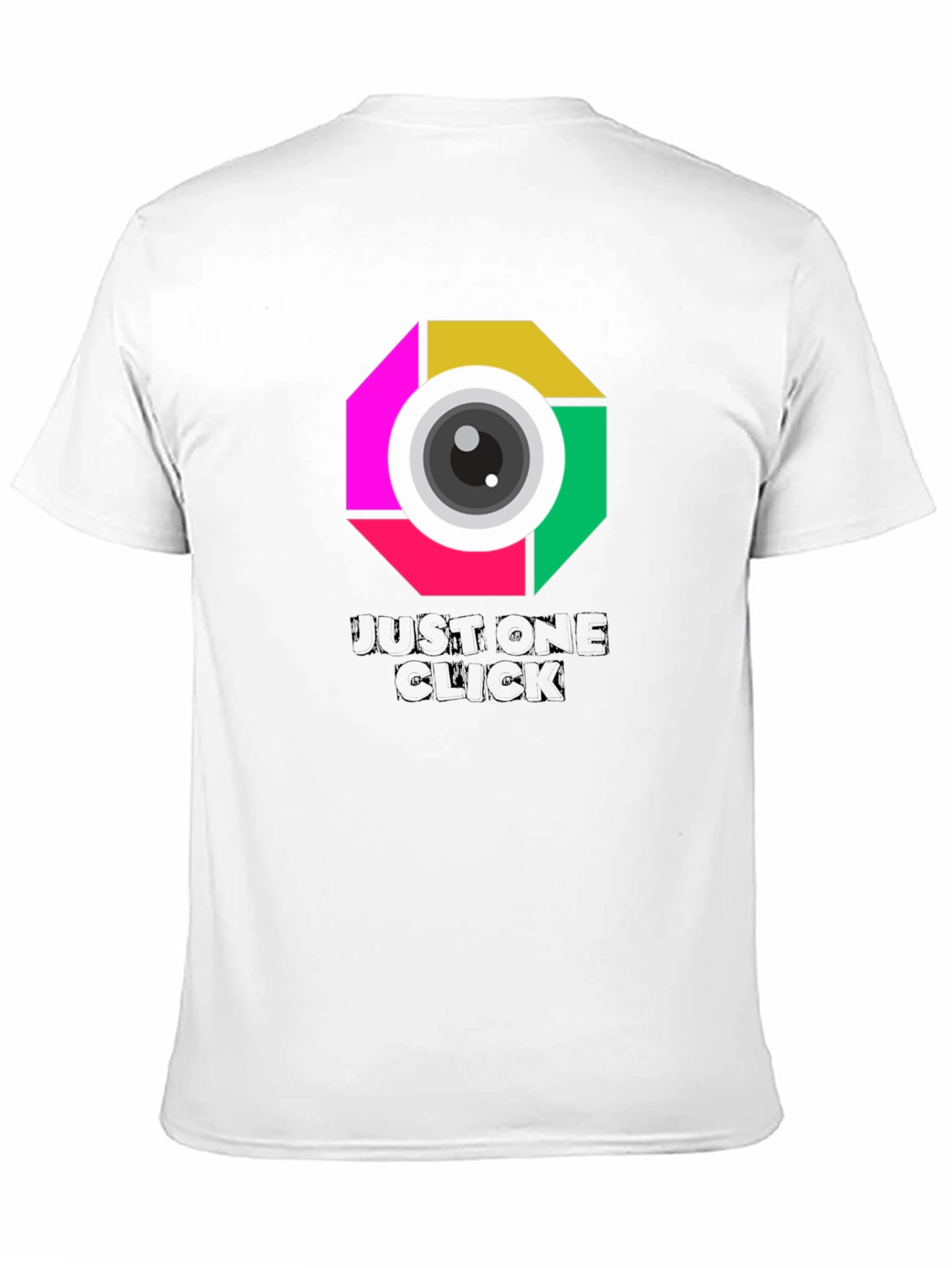 Just One Click Graphic Tee - Unisex Black T-Shirt