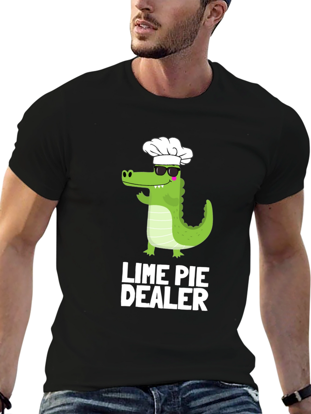 Lime Pie Dealer T-Shirt - Chef Alligator Design