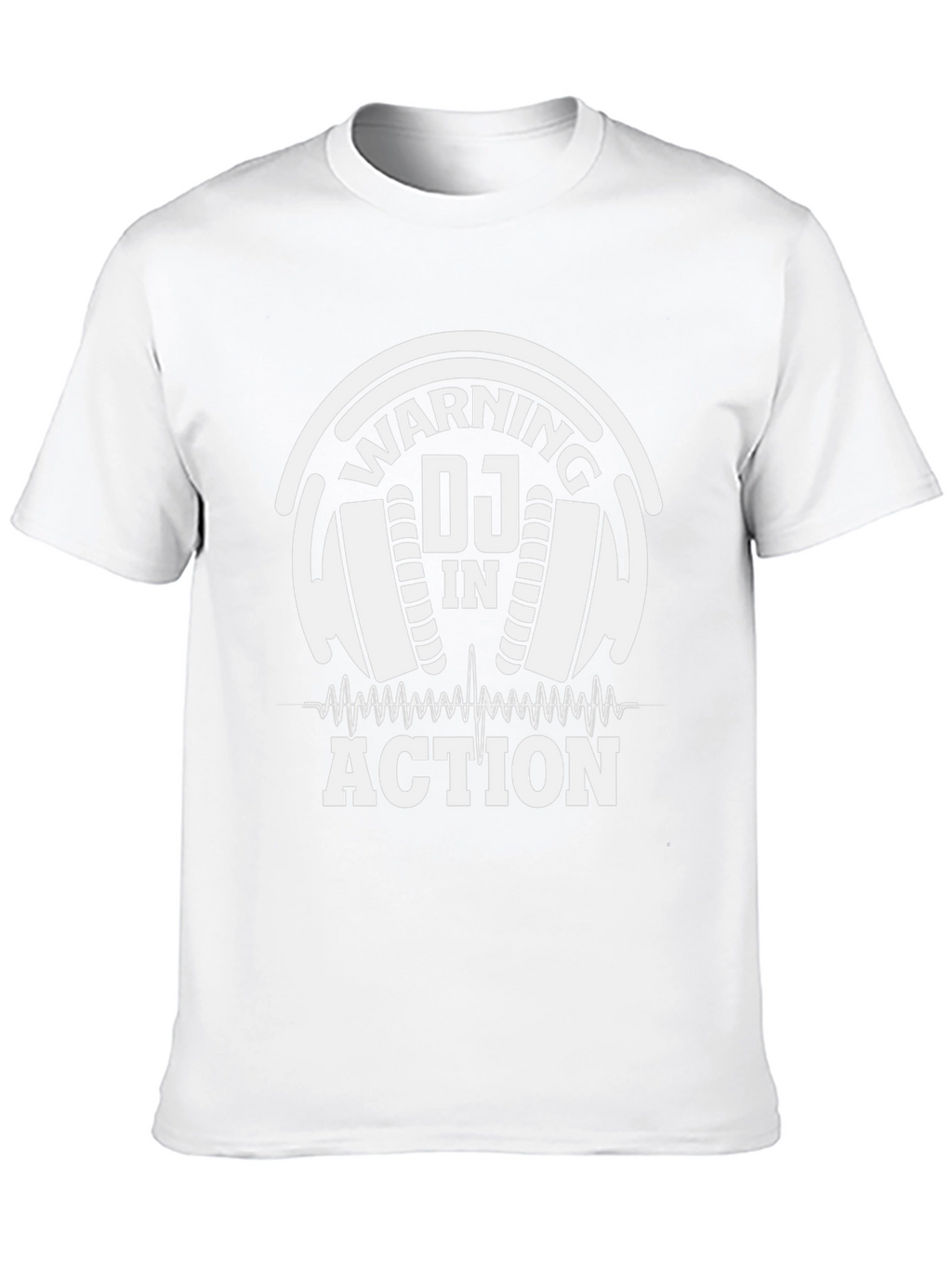 Warning DJ In Action T-Shirt Black