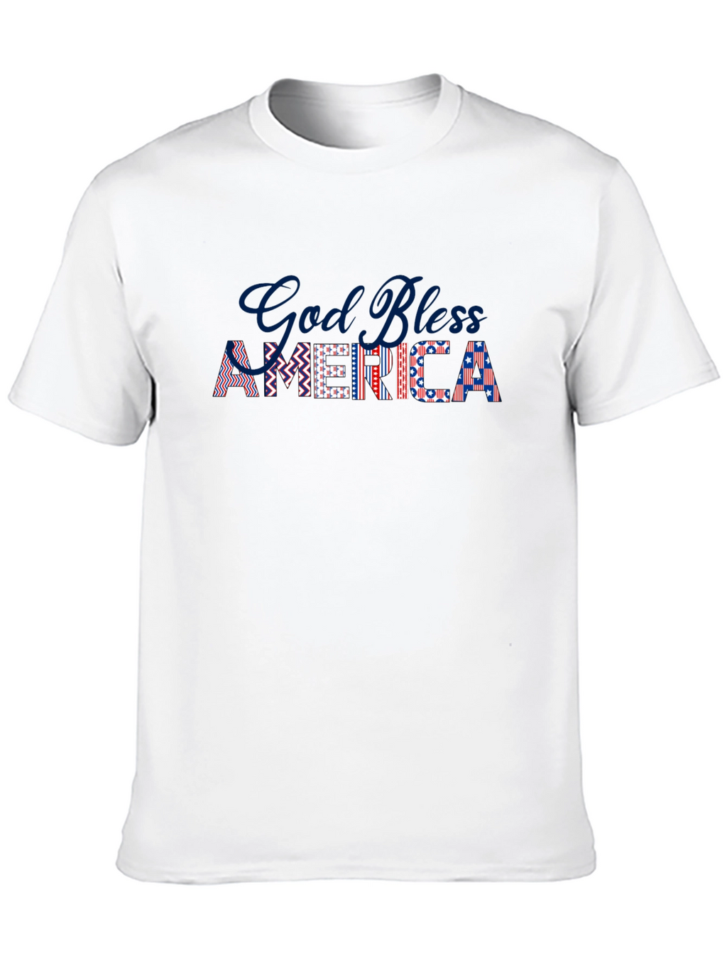 God Bless America Patriotic Graphic T-Shirt