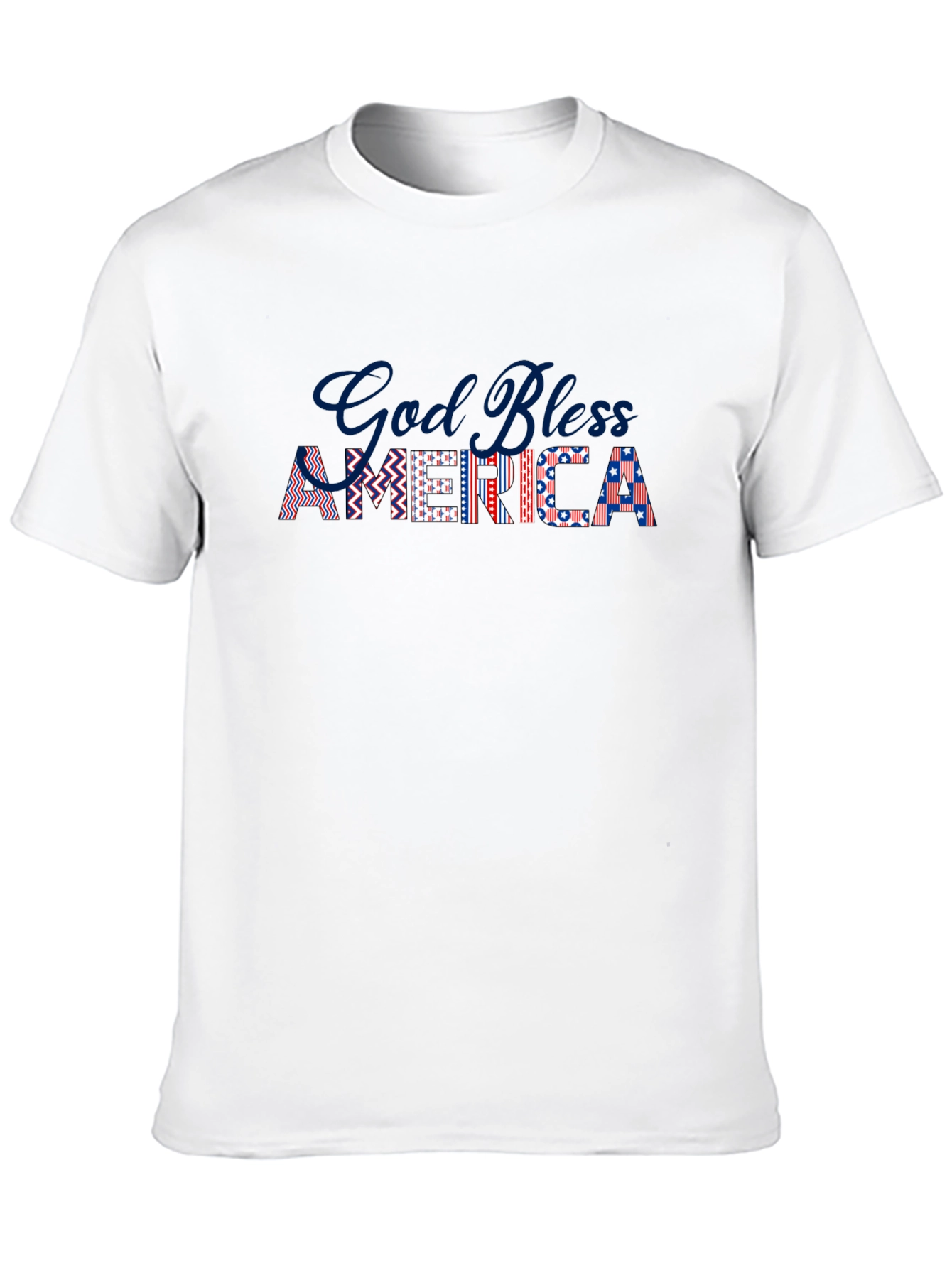 God Bless America Patriotic Graphic T-Shirt